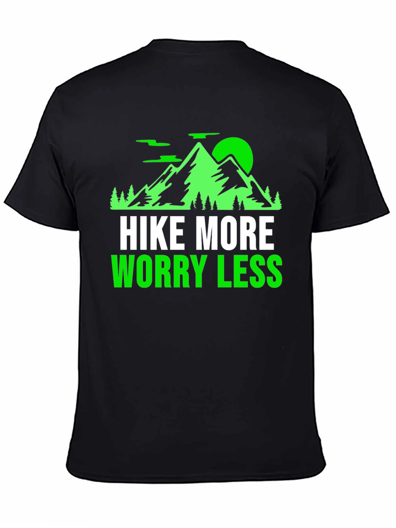 Black Hike More Worry Less Graphic T-Shirt view 4