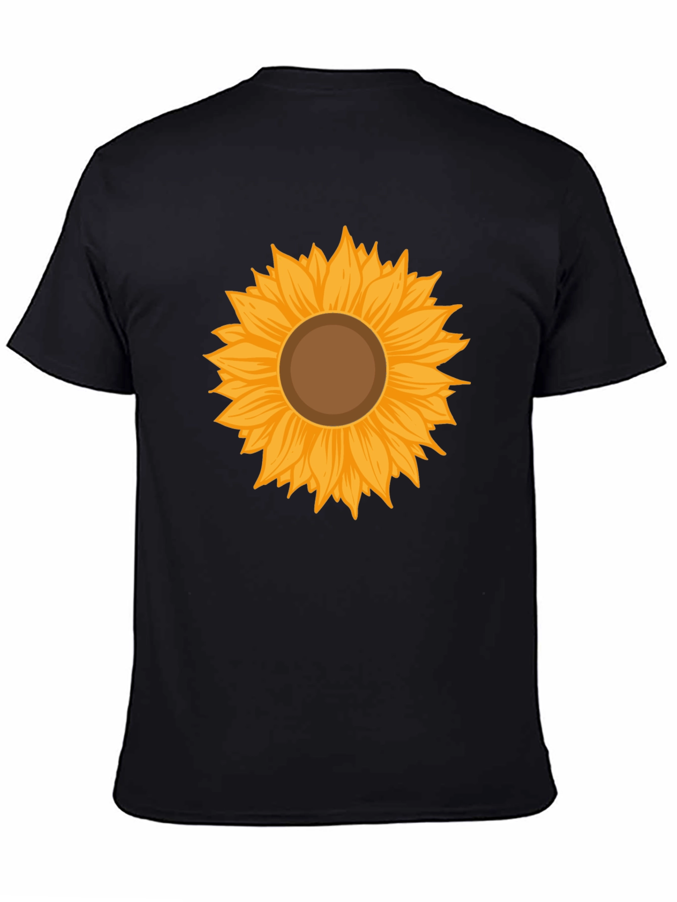 Black Sunflower Graphic Tee - Stylish & Comfortable Black T-Shirt view 4