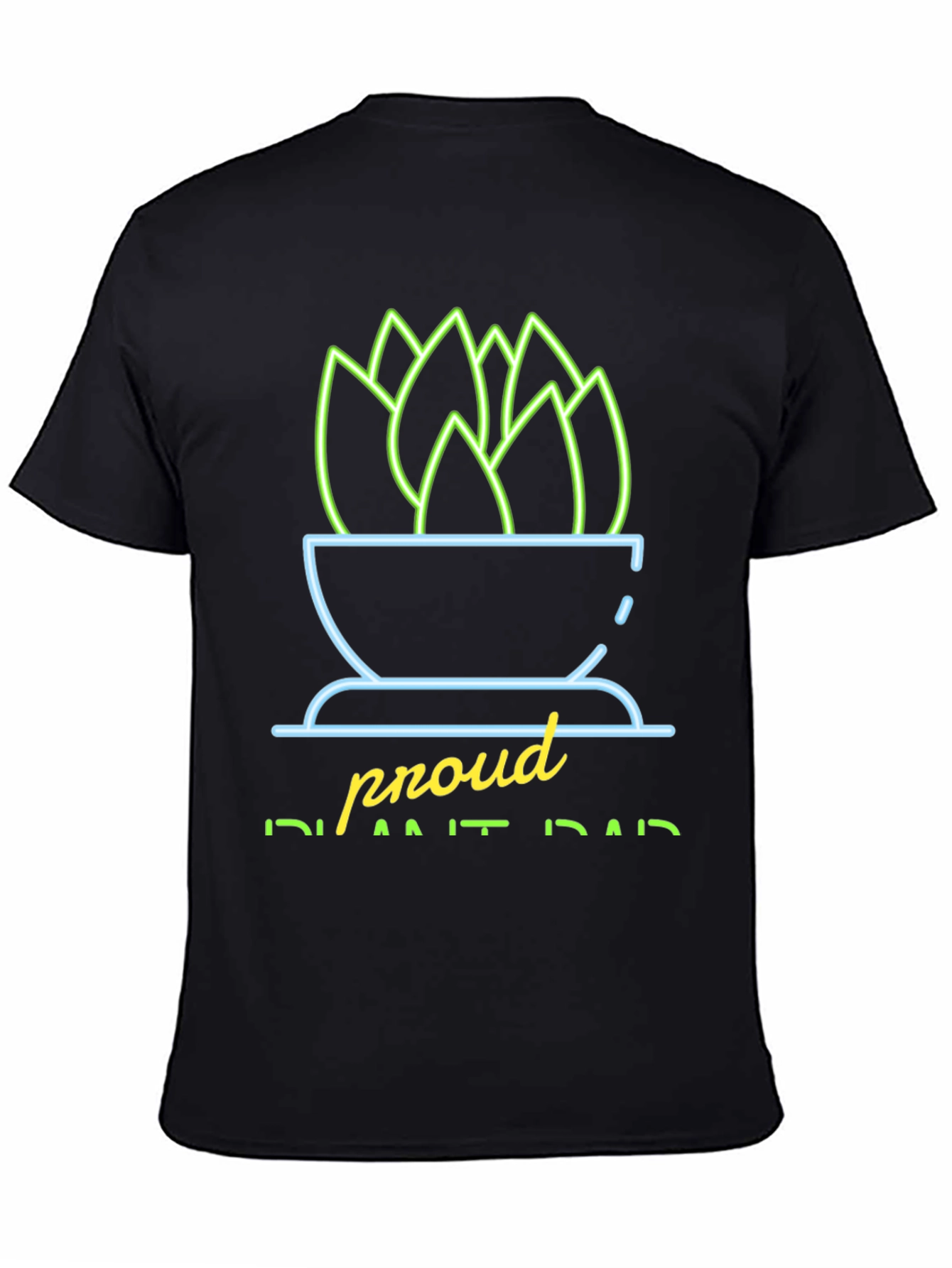 Black Proud Plant Dad Graphic Tee view 4