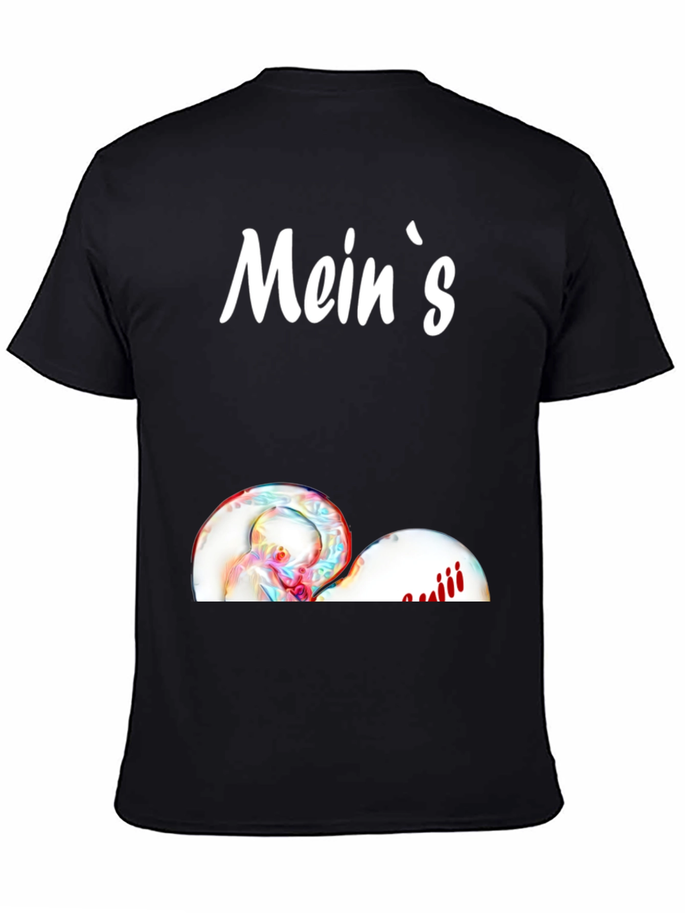 Black Mein's Graphic Tee - Funny Novelty T-Shirt view 4