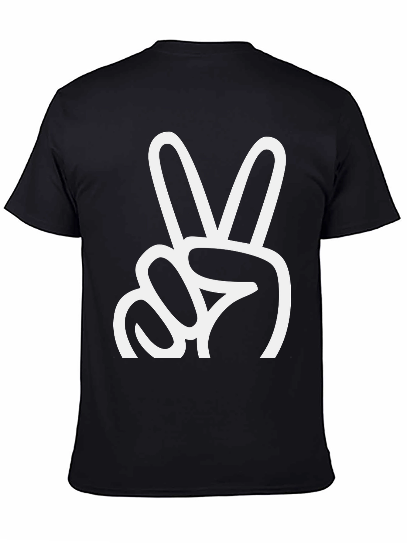 Black Peace Sign Graphic Tee - Classic Black view 4