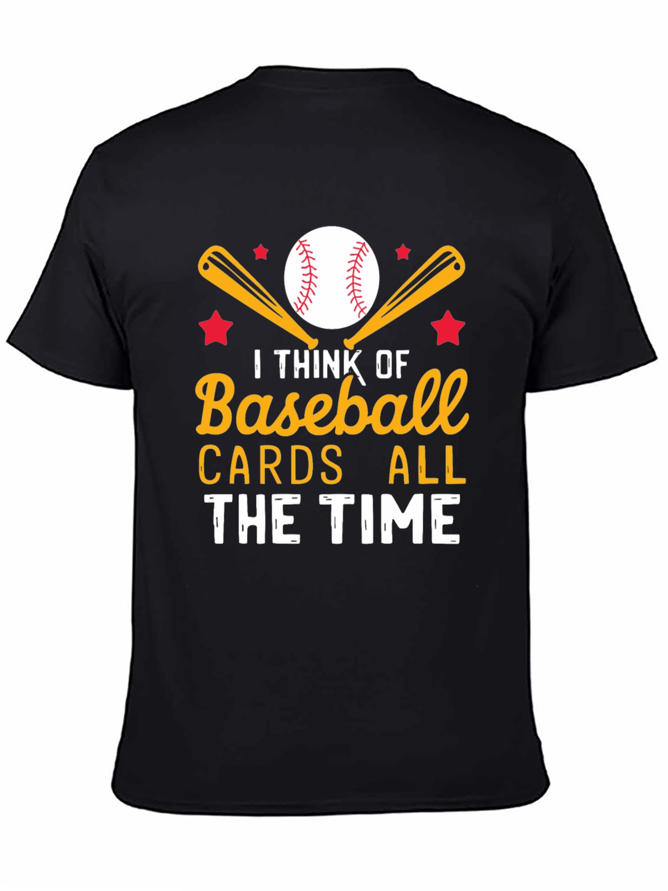 Black Baseball Cards All The Time T-Shirt view 4