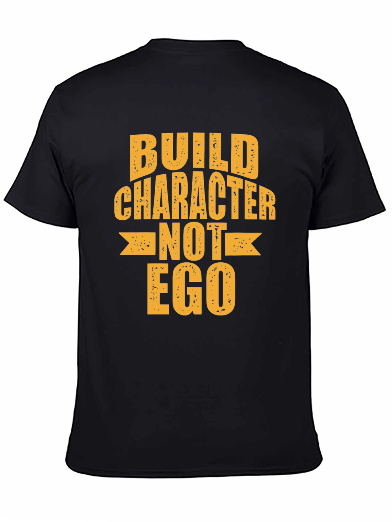 Black Build Character Not Ego Graphic Tee view 4