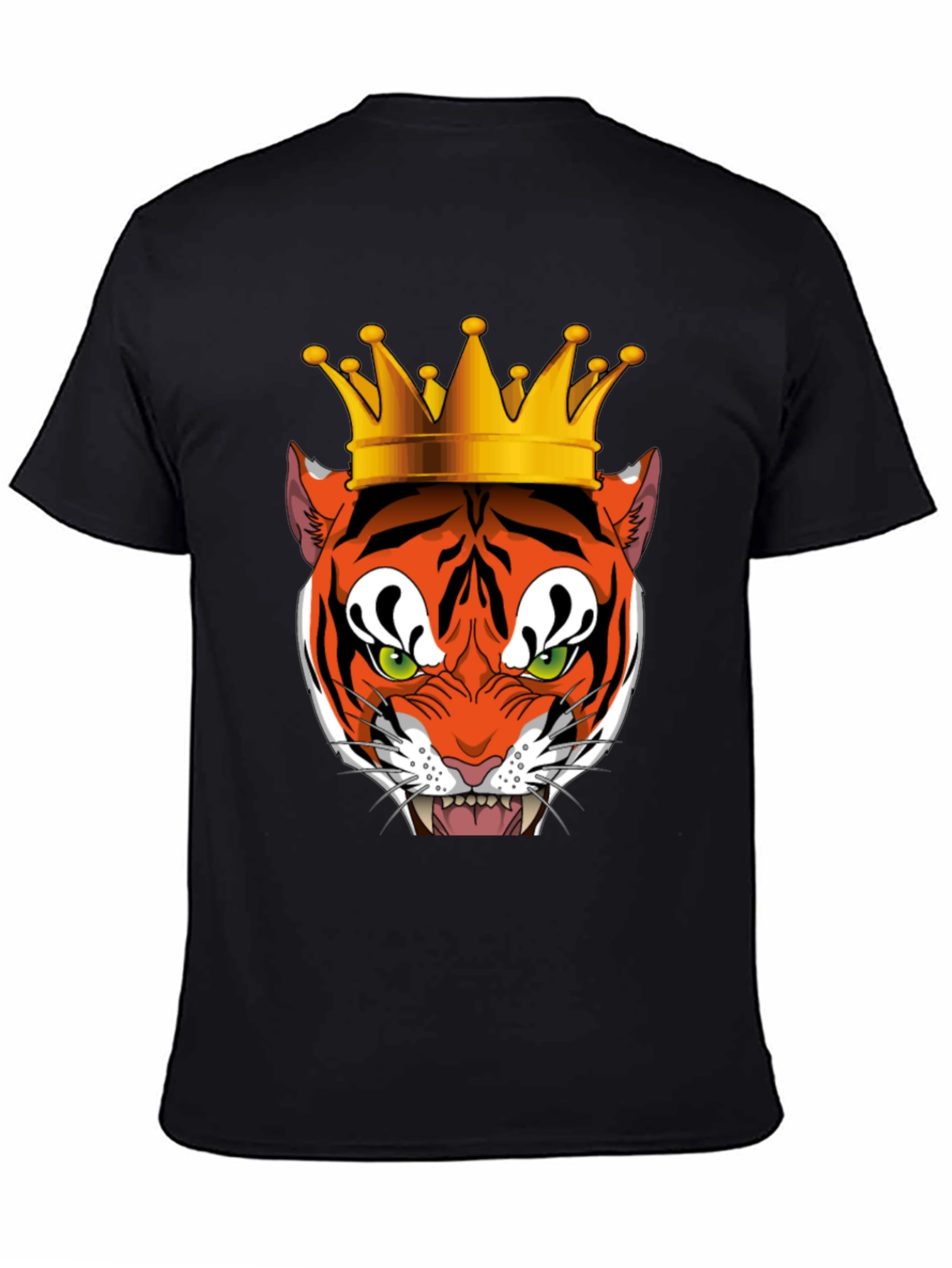 Black Tiger King Graphic Tee - Men's Black T-Shirt view 4