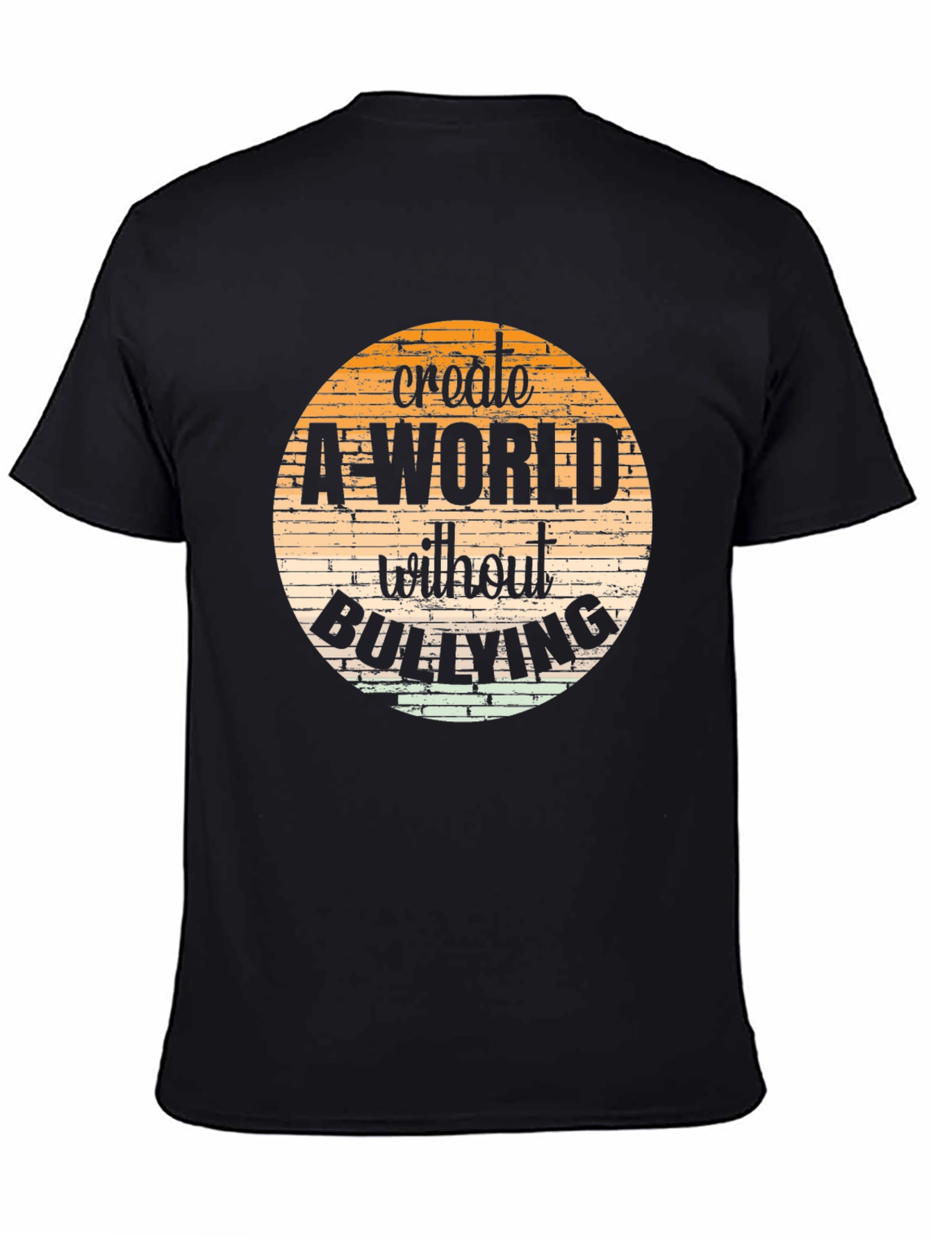 Black Create a World Without Bullying Graphic Tee view 4