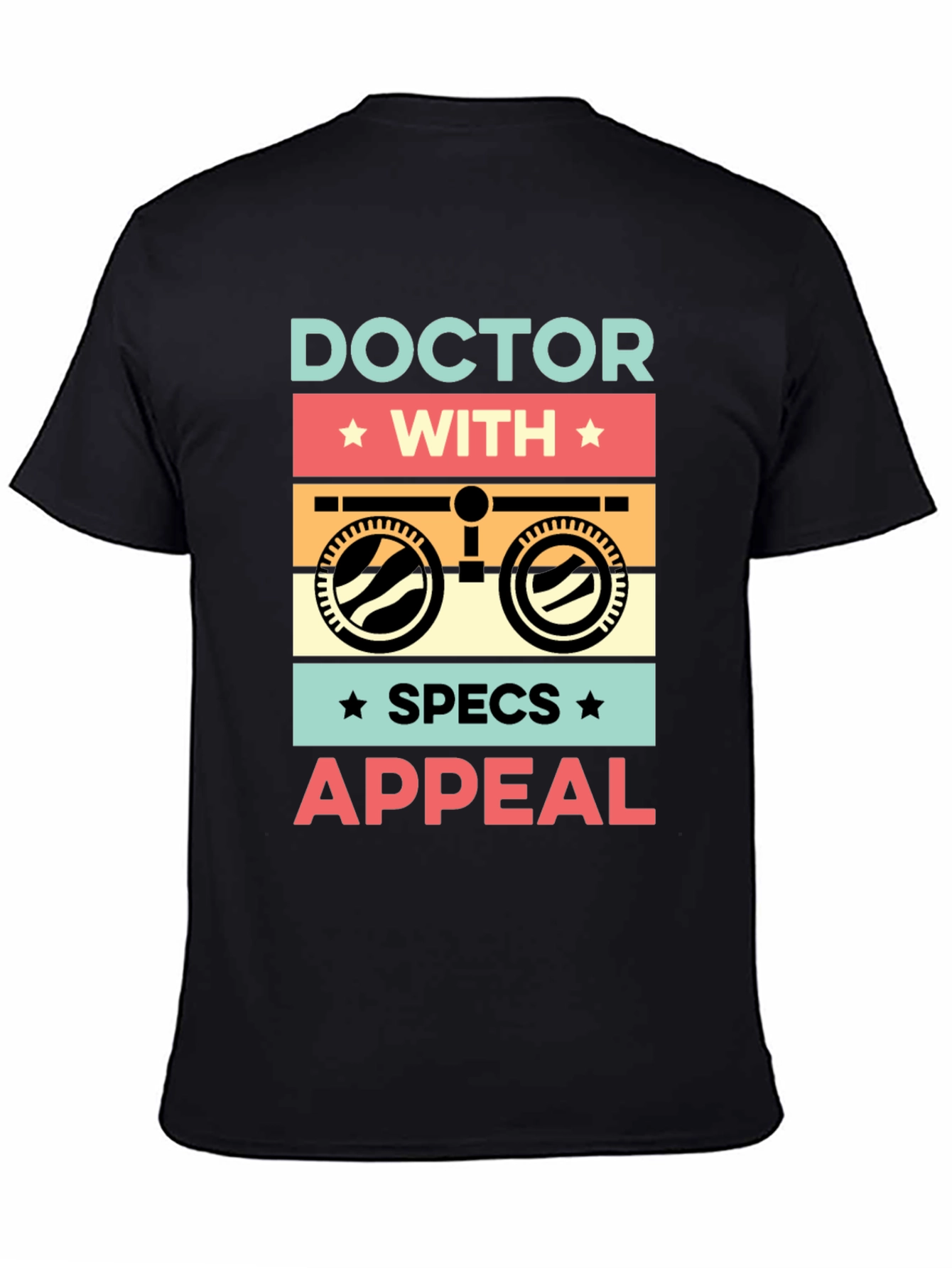 Black Doctor Specs Appeal Graphic T-Shirt view 4