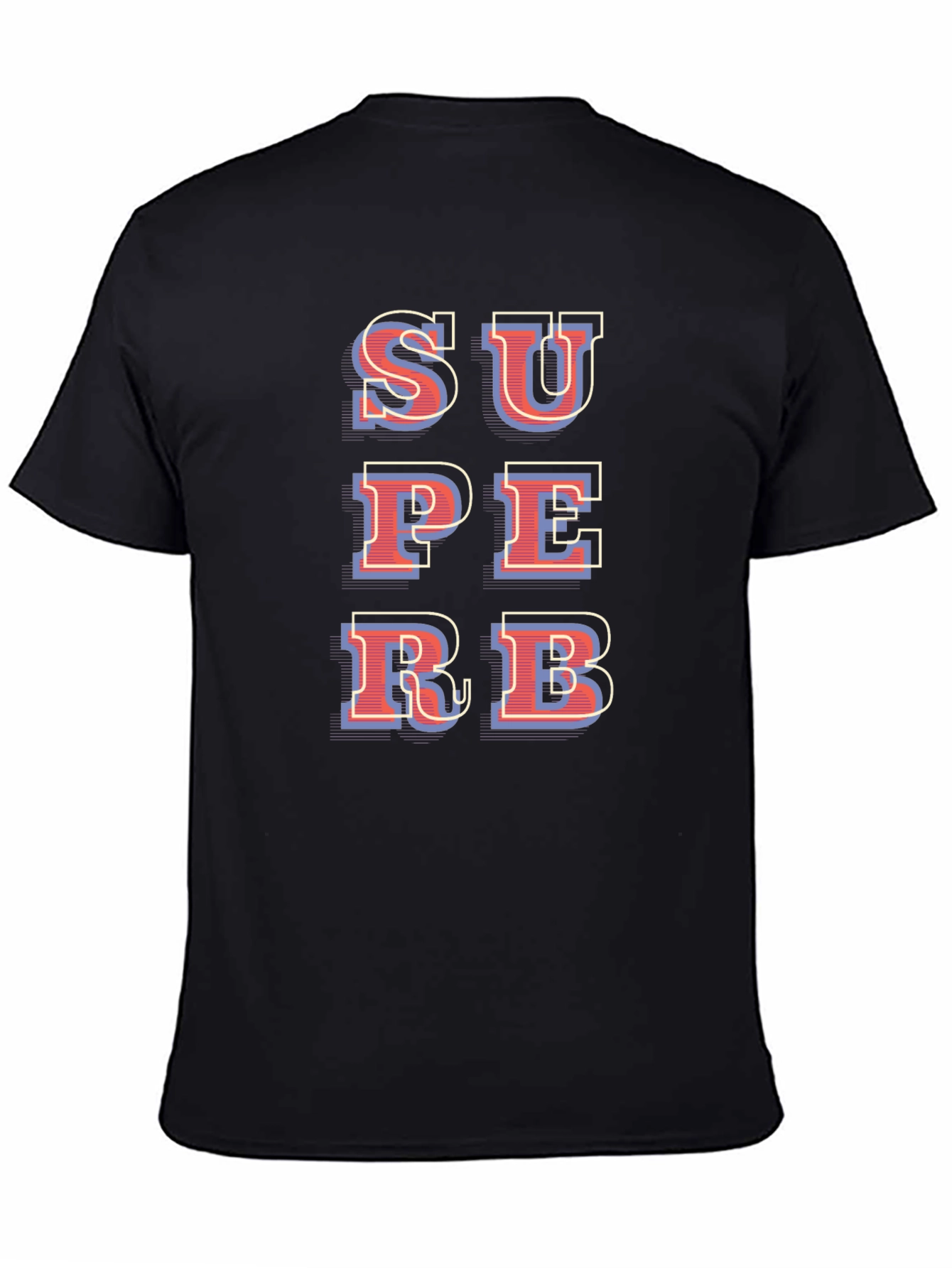 Black Superbe Graphic T-Shirt - Black Cotton Blend view 4