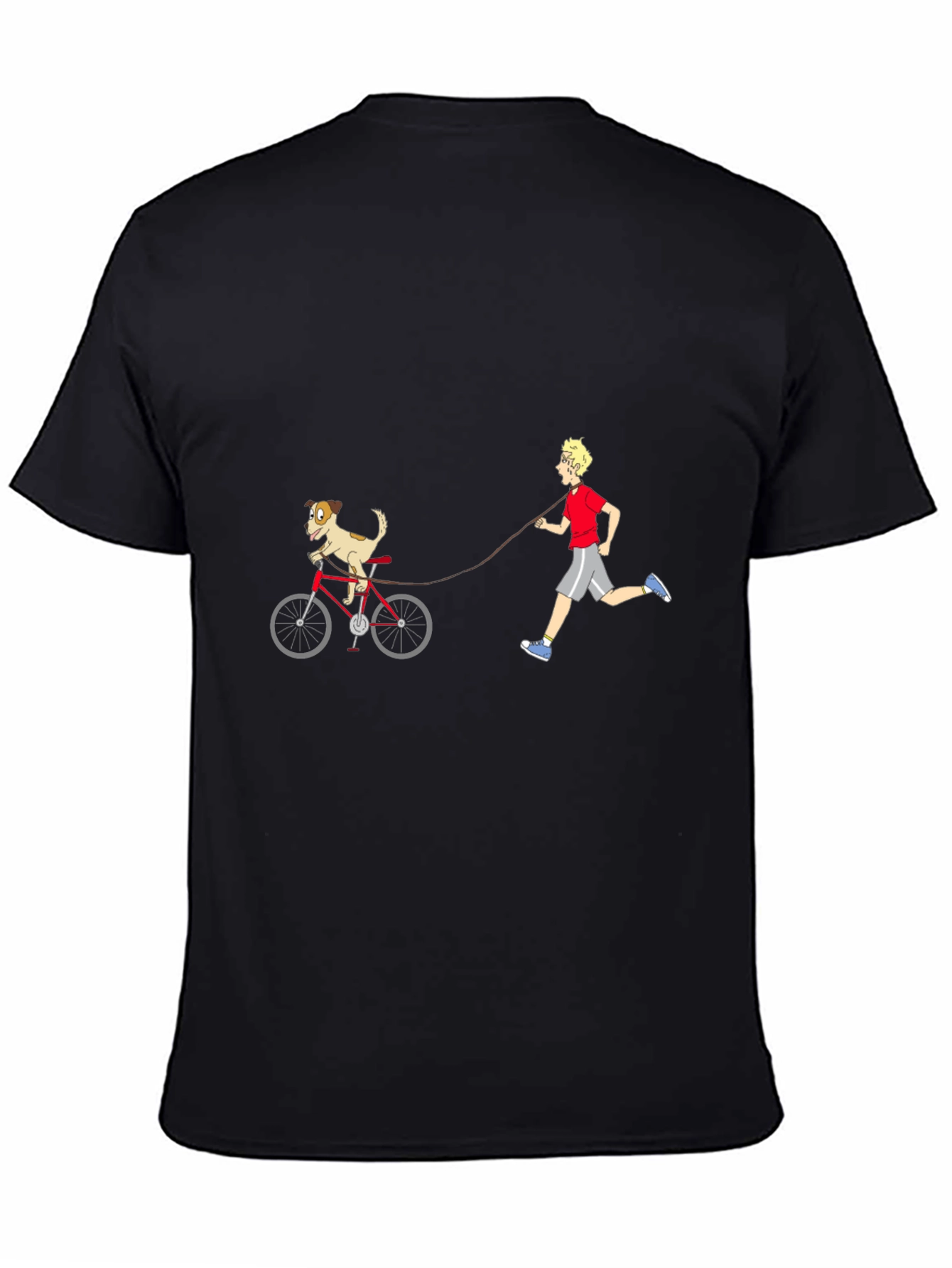 Black Dog on Bike Graphic Tee view 4