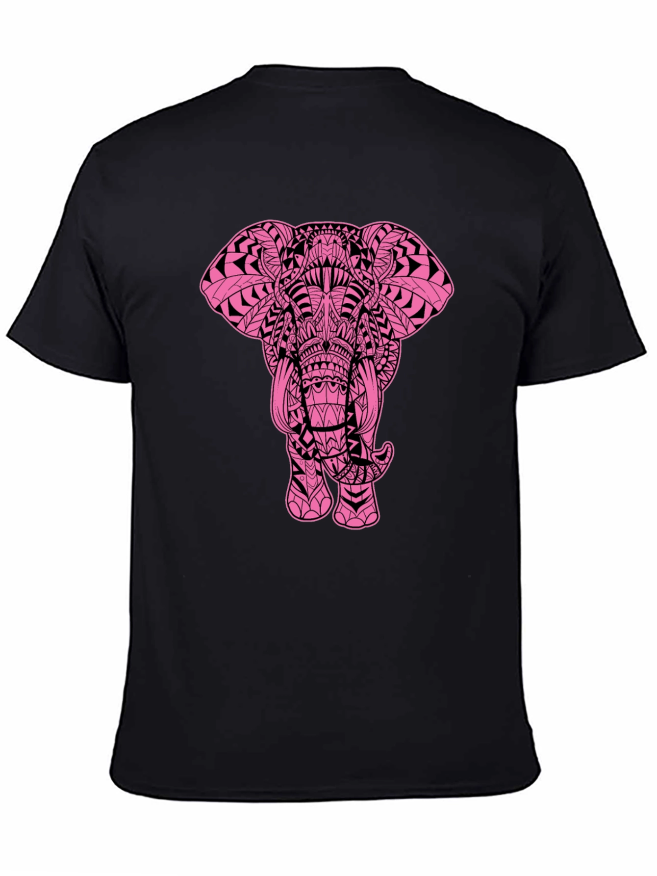 Black Elephant Graphic Black T-Shirt - Stylish Men's Tee view 4