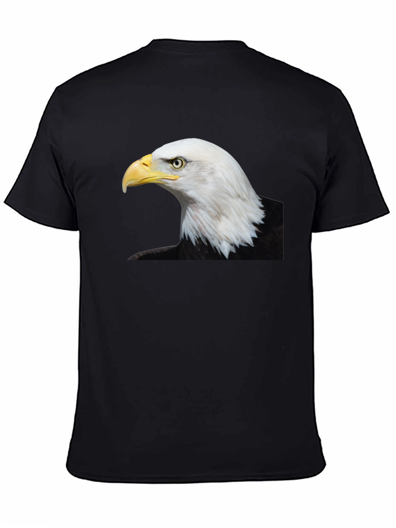 Black Bald Eagle Graphic Black T-Shirt view 4