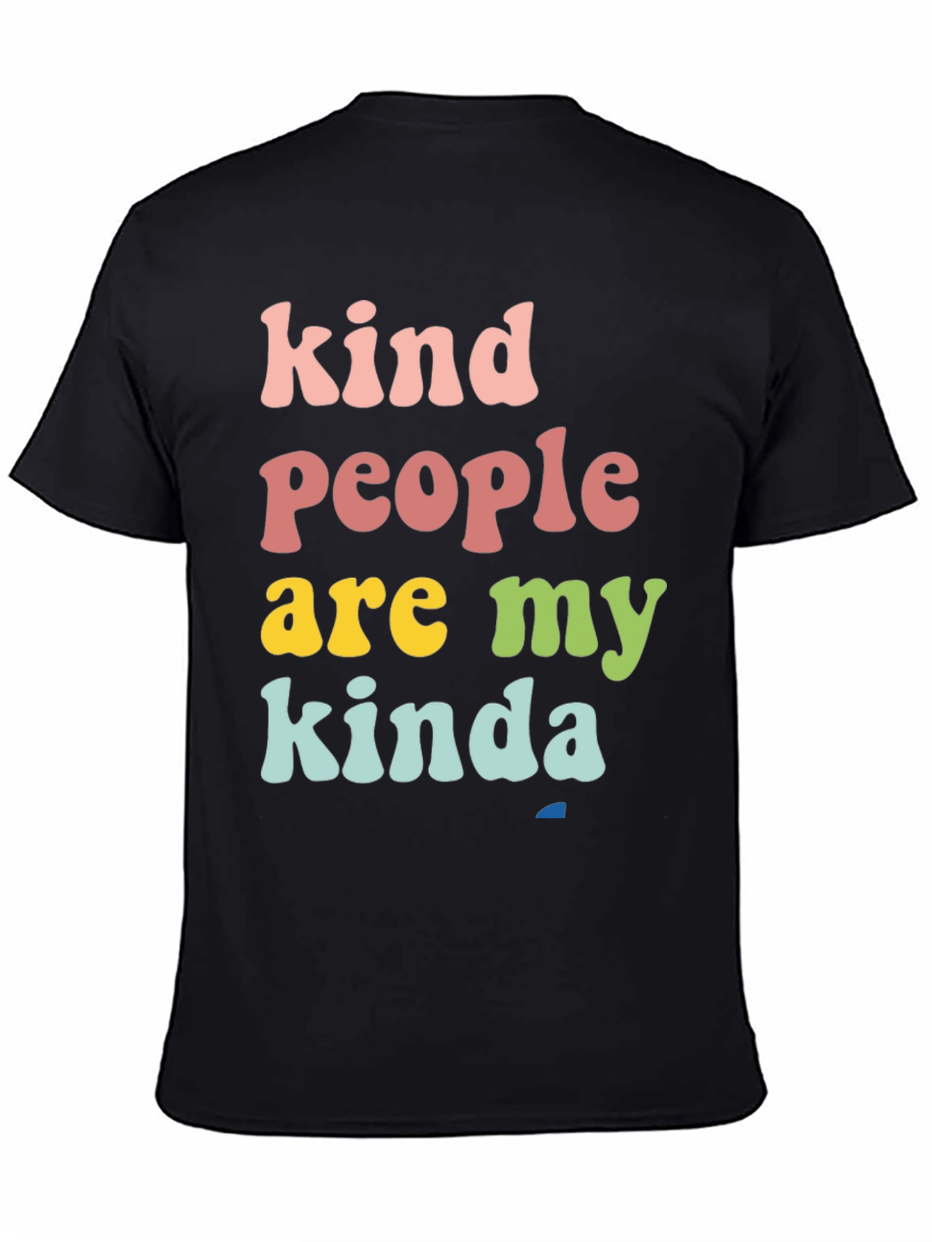 Black Kind People T-Shirt - Retro Colorful Design view 4