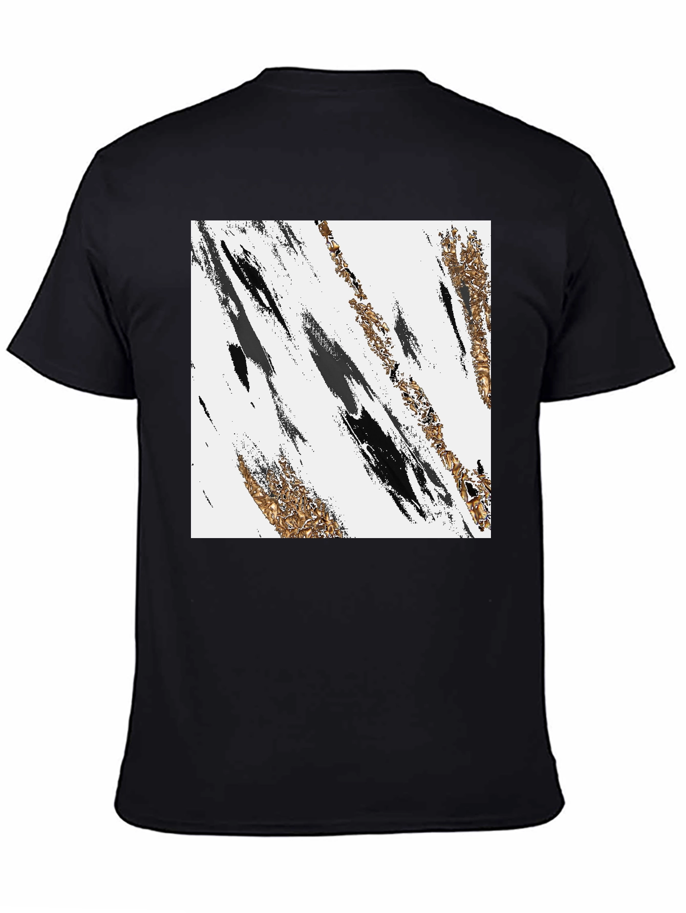 Black Abstract Art Black T-Shirt view 4