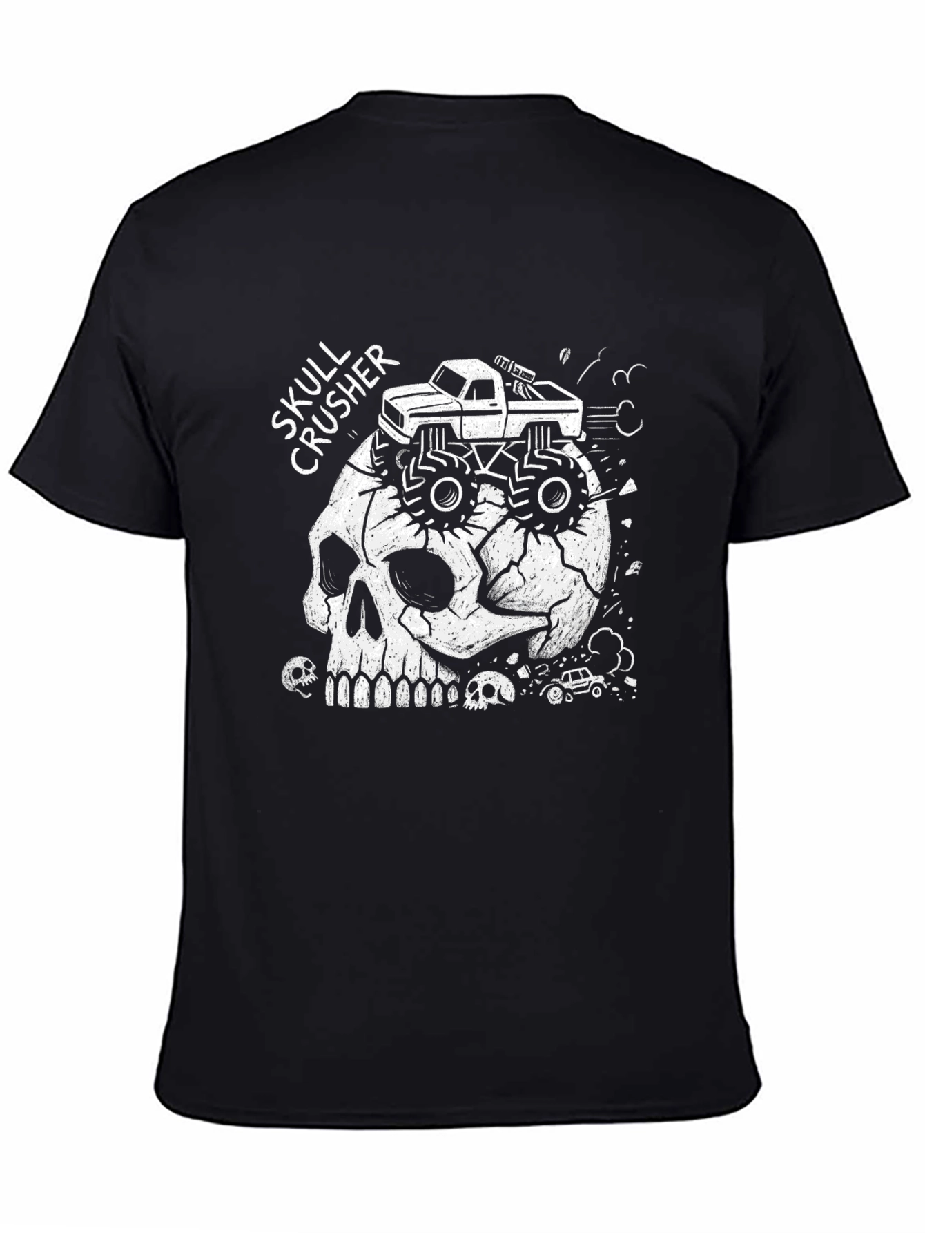Black Skull Crusher Monster Truck Graphic Tee view 4