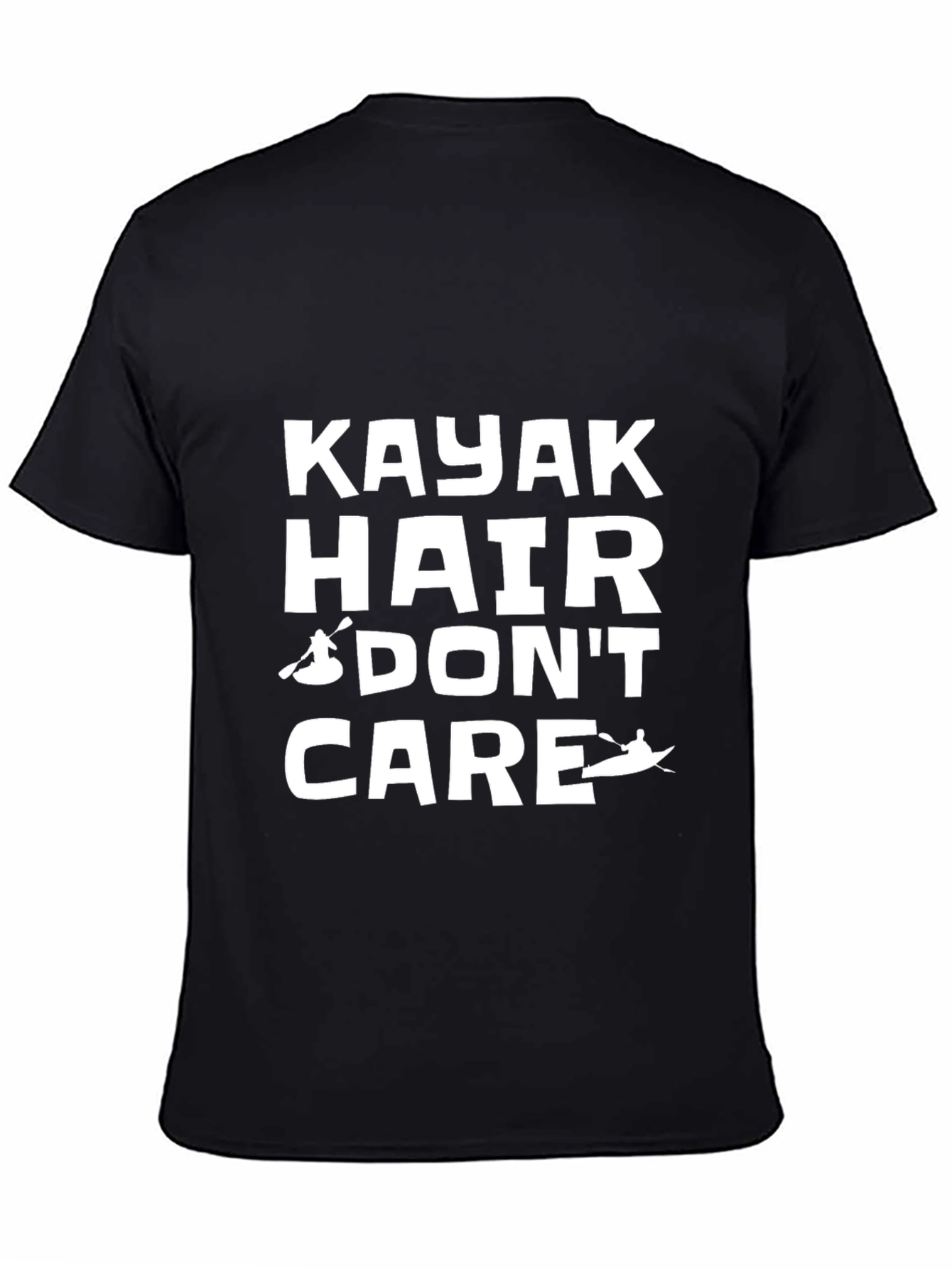 Black Kayak Hair Don't Care Graphic Tee view 4