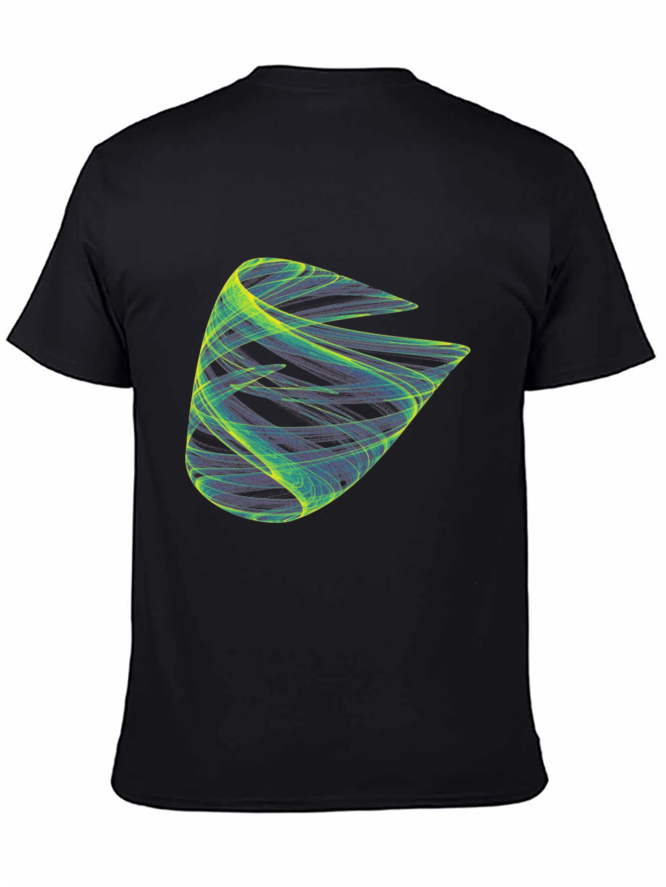 Black Abstract Graphic Black T-Shirt view 4