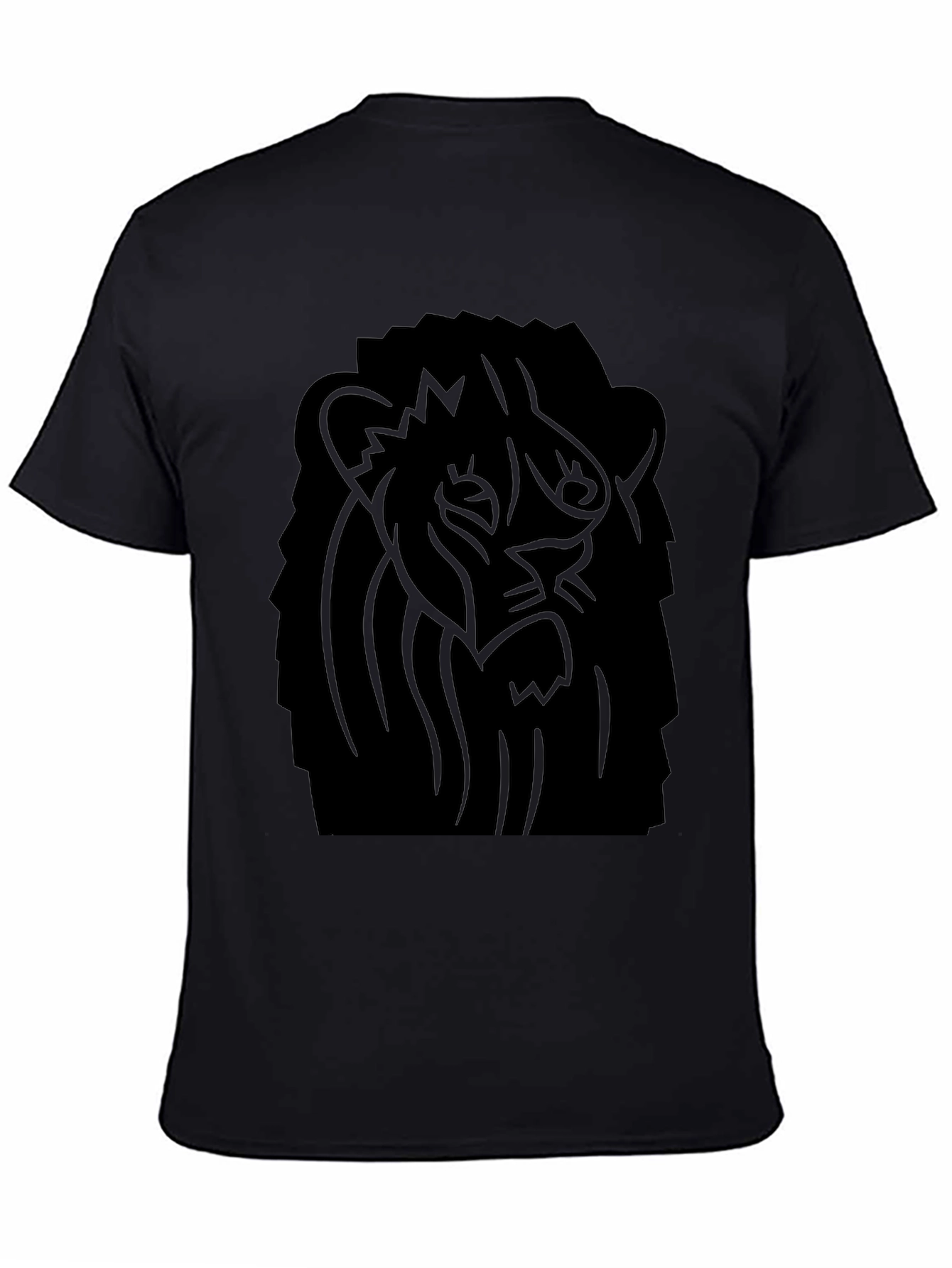Black Black Lion Graphic Tee - Bold Style view 4