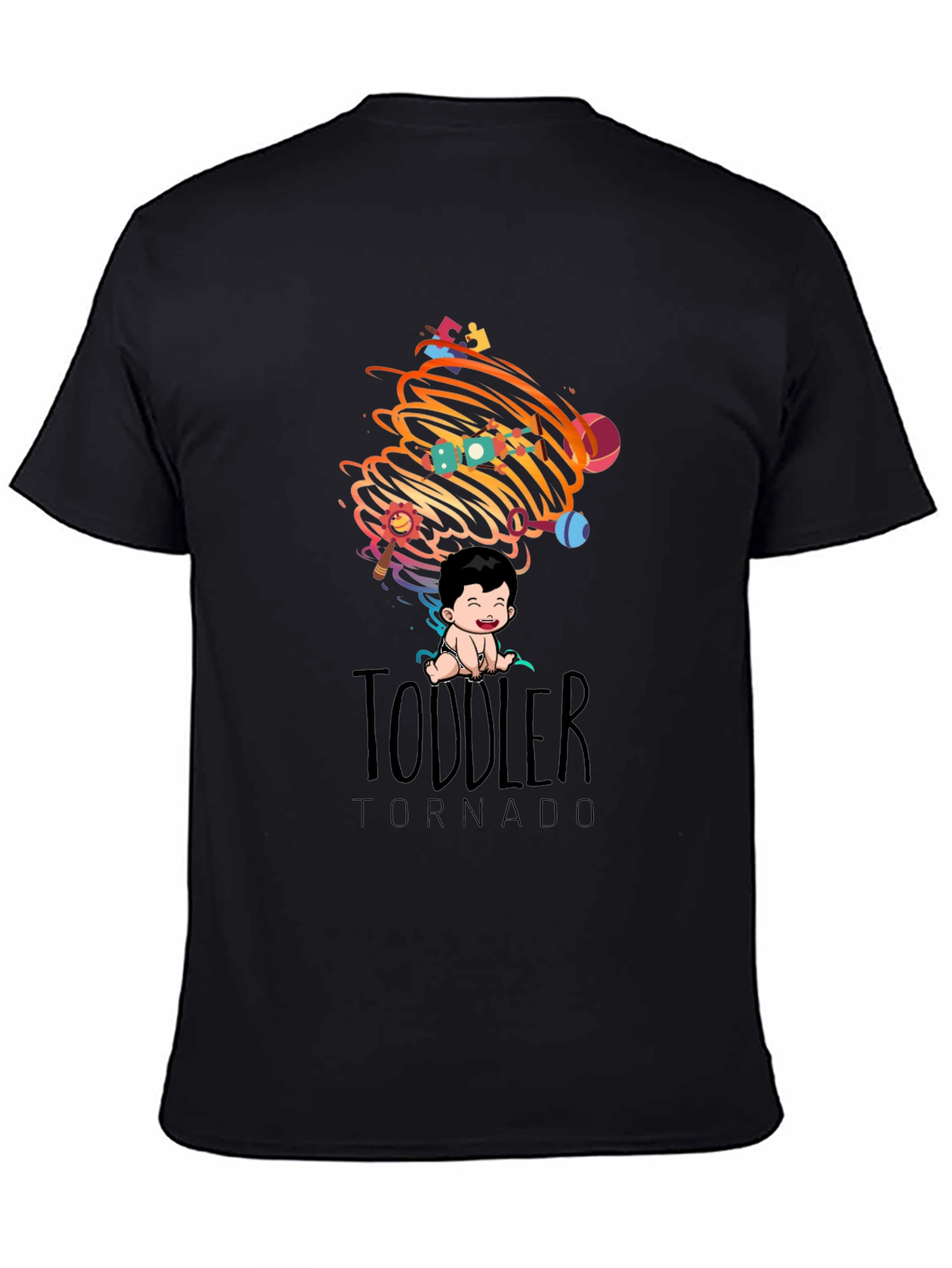Black Toddler Tornado Graphic Tee view 4