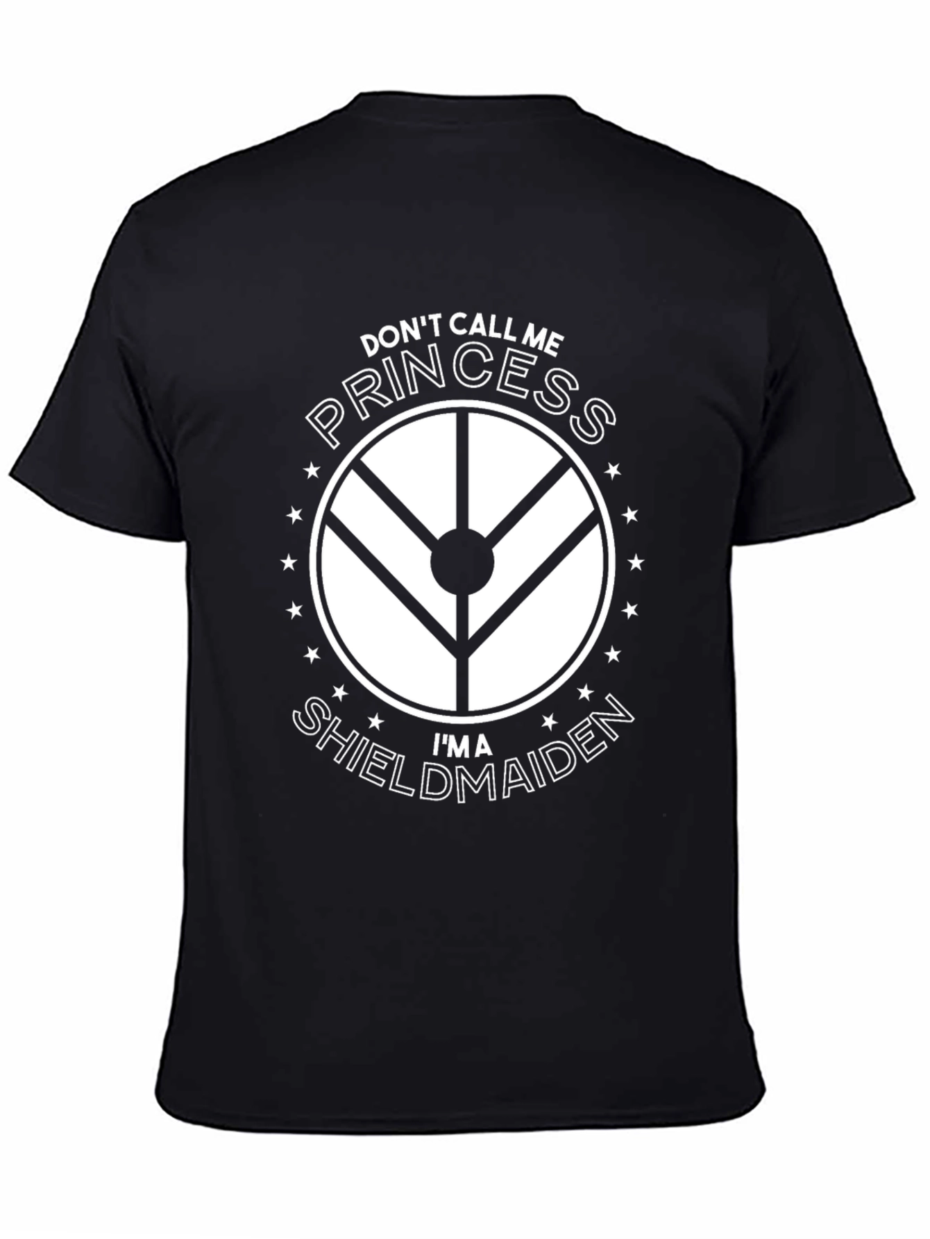 Black Shieldmaiden T-Shirt - Don't Call Me Princess Viking Tee view 4