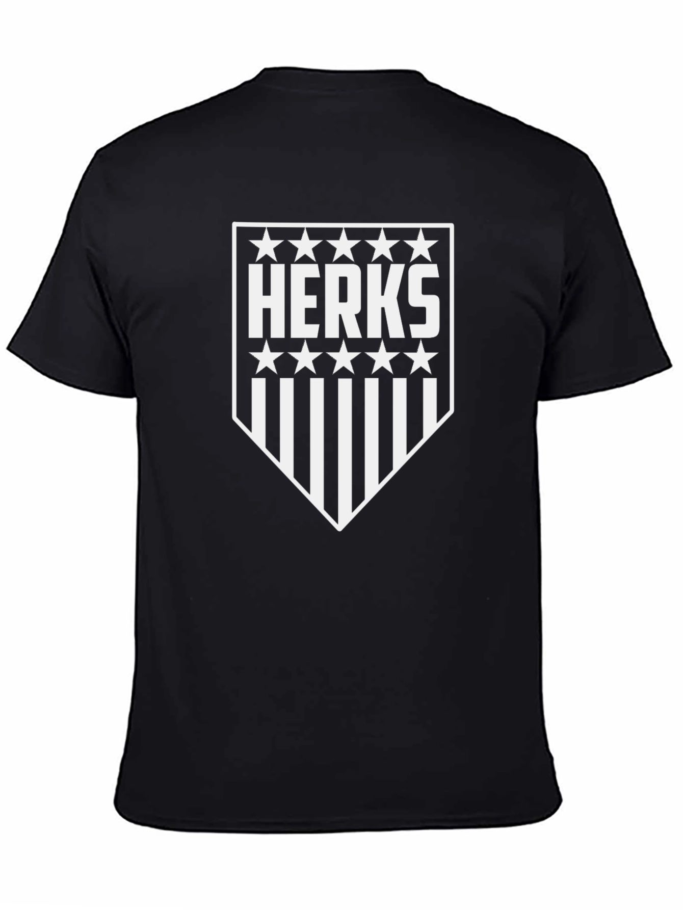Black HERKS Shield Graphic Tee - Black Cotton Blend view 4