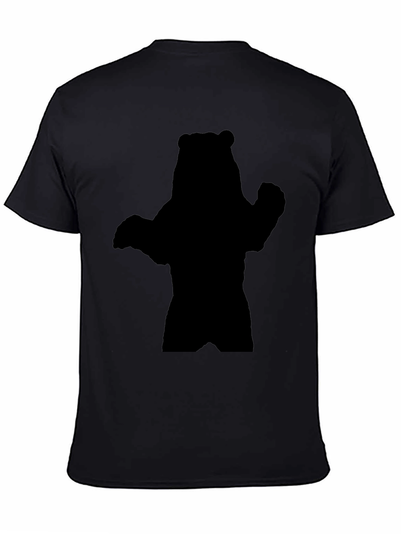 Black Bear Silhouette Graphic Tee - Black view 4