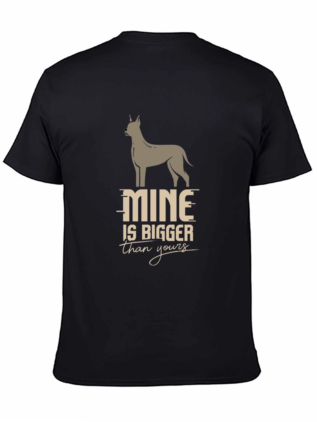 Black Mine is Bigger Funny Dog T-Shirt view 4