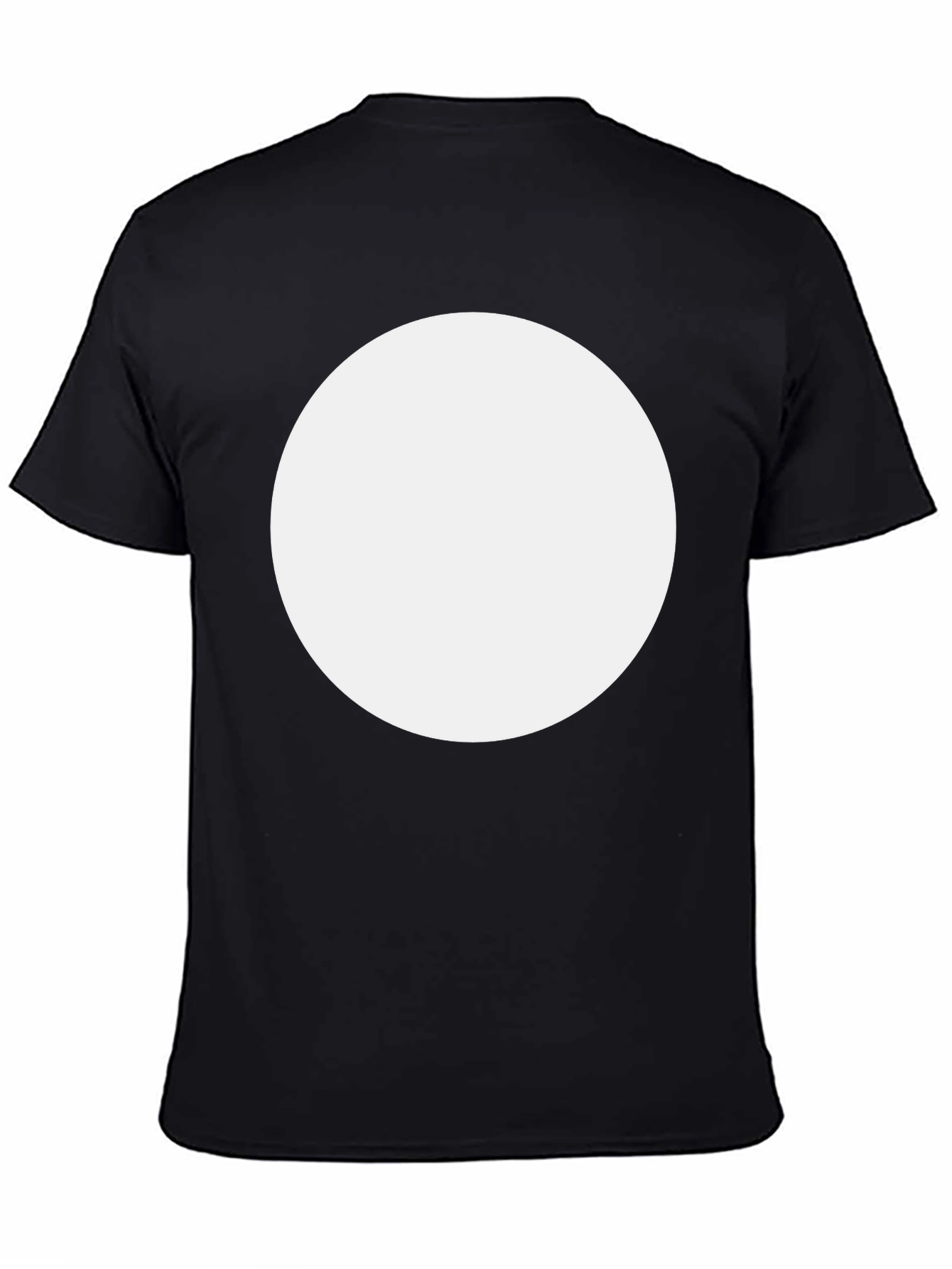 Black Black T-Shirt with Custom Circle Graphic view 4