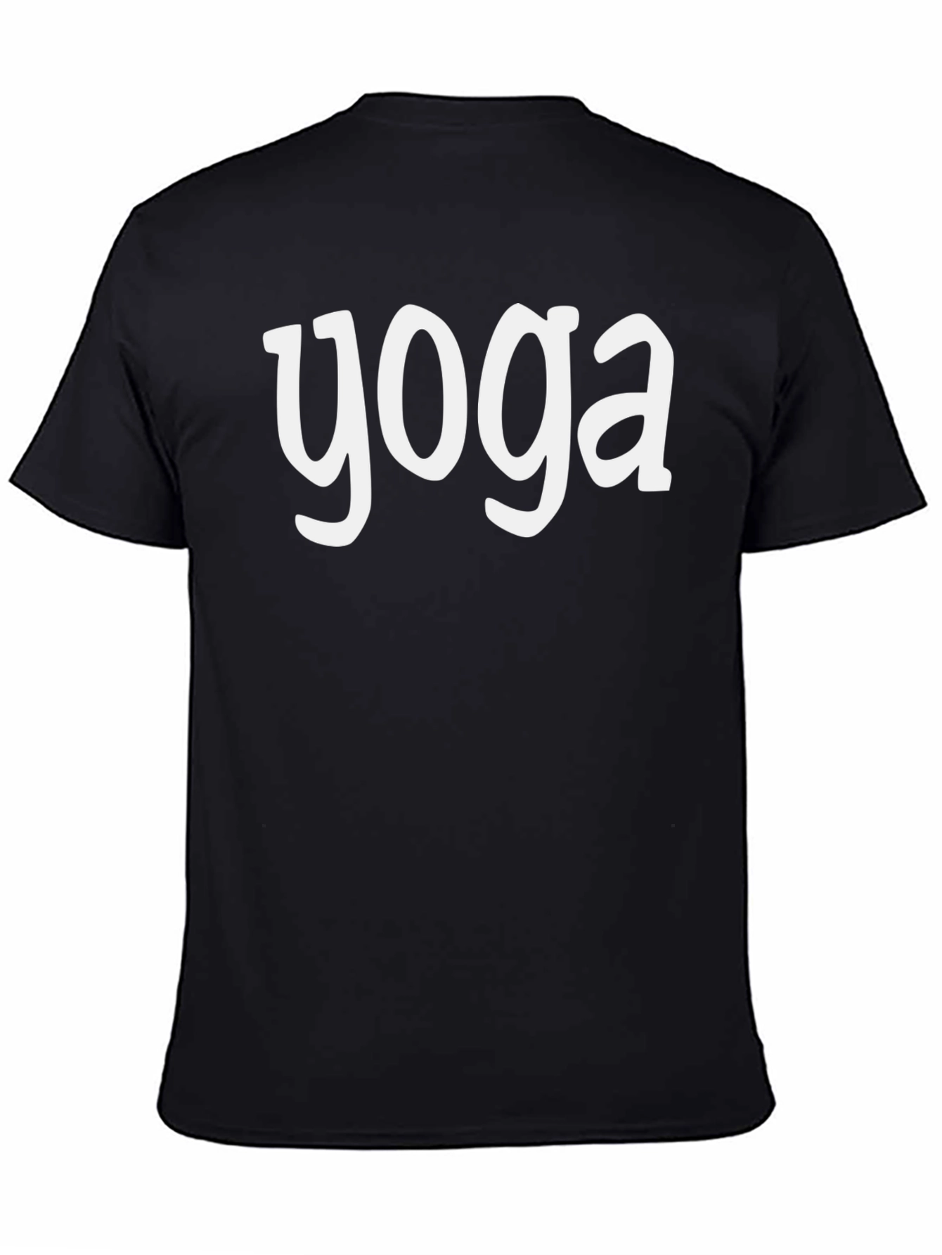 Black Yoga Graphic Tee - Soft Cotton Casual Shirt view 4