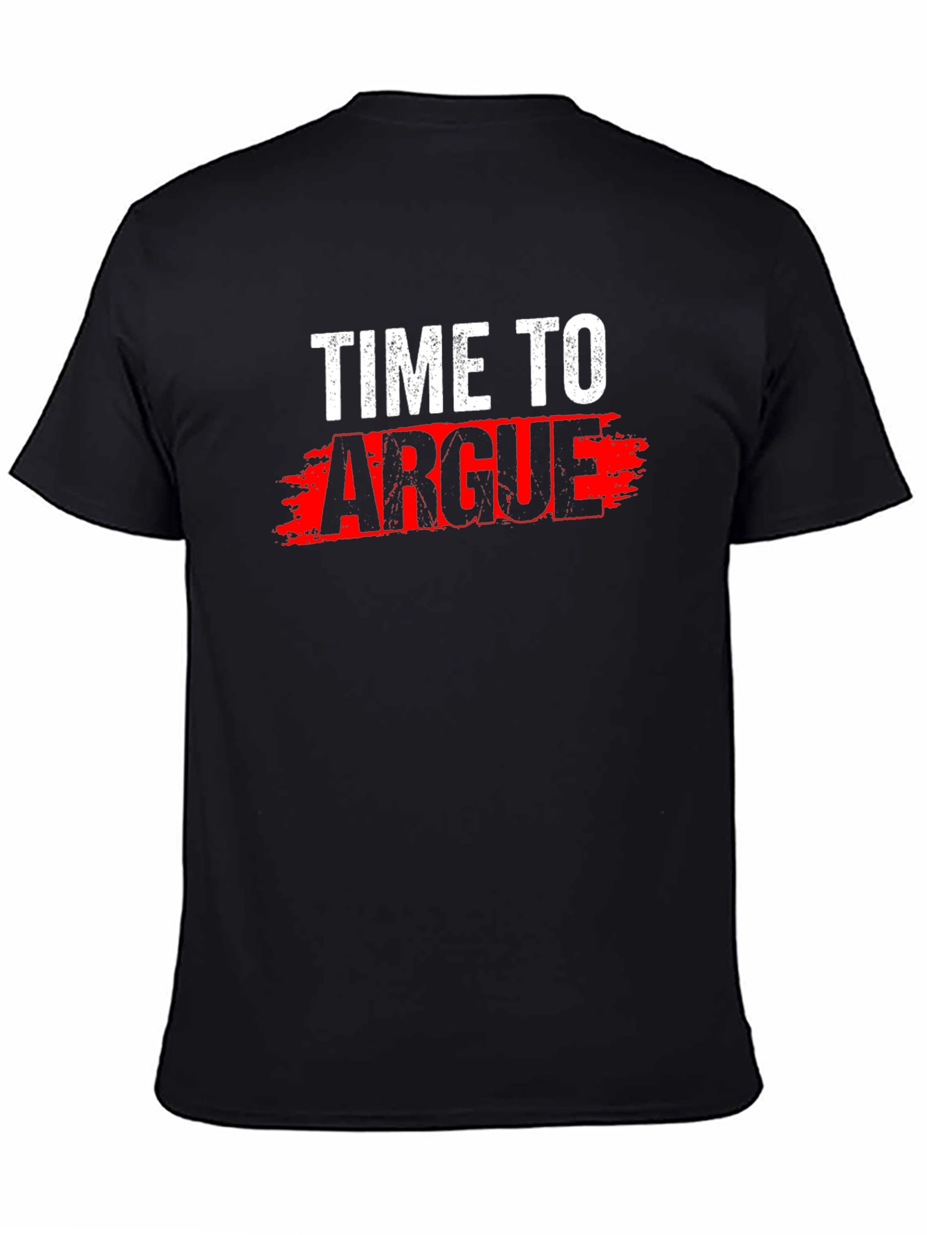 Black Time To Argue Graphic Tee - Black view 4