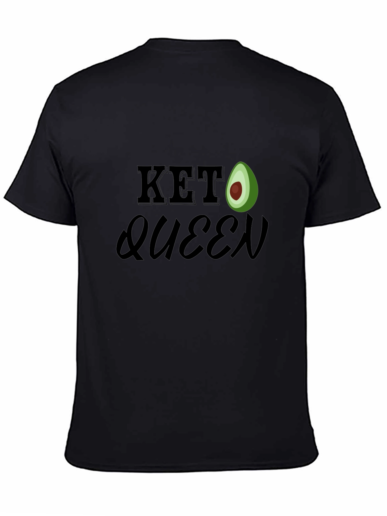 Black Keto Queen Avocado T-Shirt - Black view 4