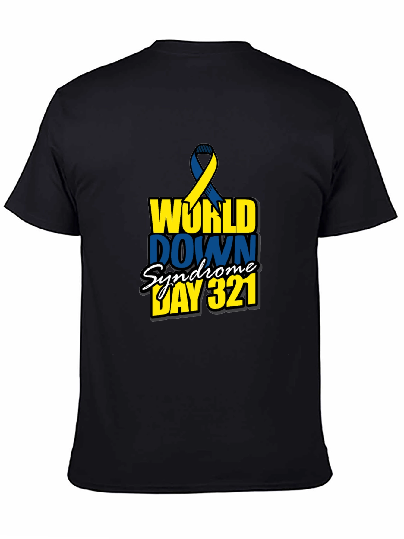 Black World Down Syndrome Awareness Day 321 Black T-Shirt view 4