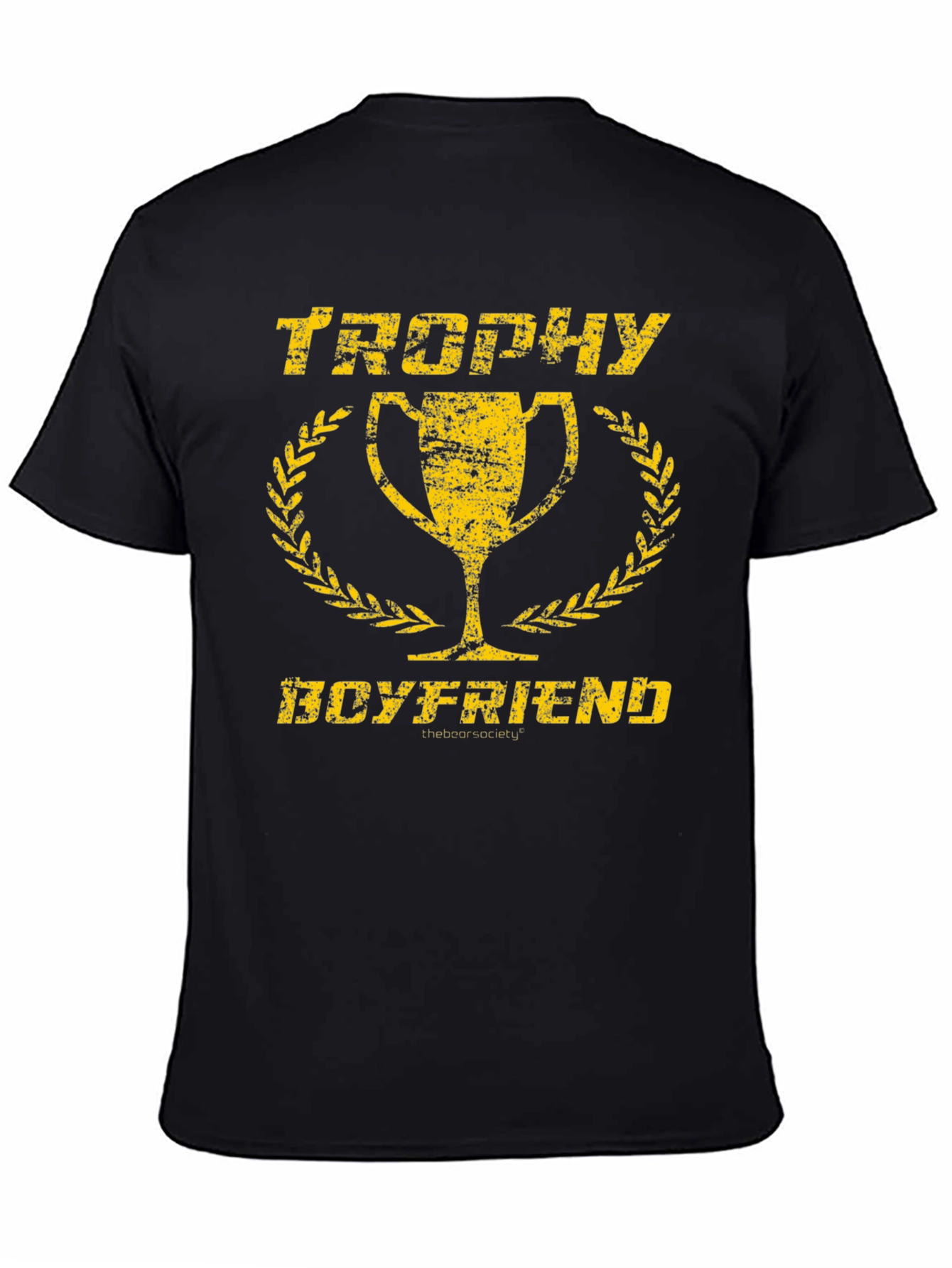Trophy Boyfriend Graphic Tee - Black Cotton T-Shirt - 4