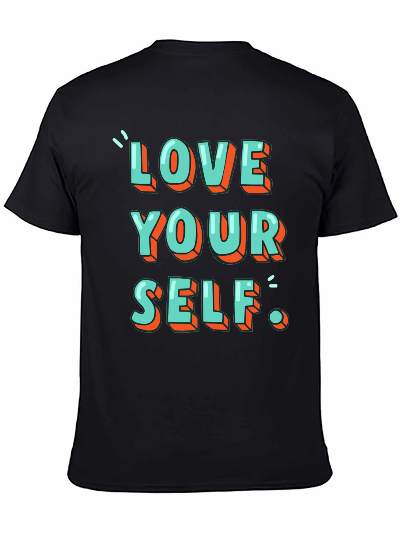 Black Love Yourself Graphic Tee - Black view 4