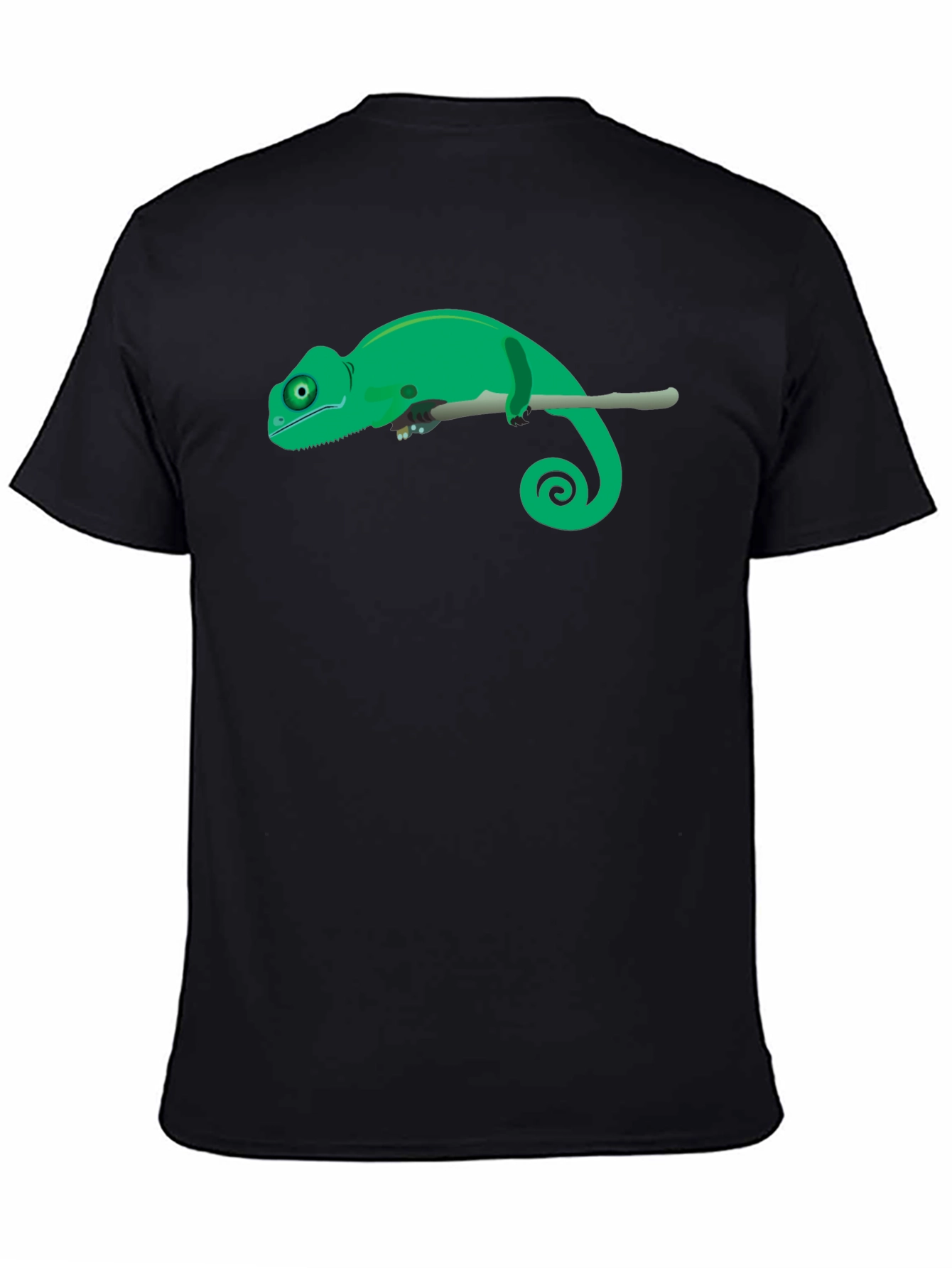 Black Chameleon Graphic Tee - Black Cotton T-Shirt view 4