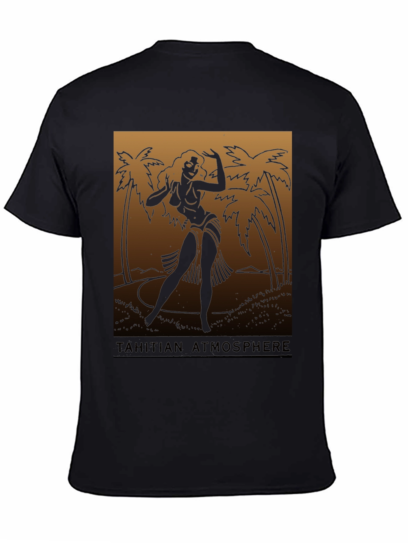 Black Tahitian Atmosphere Graphic Tee view 4