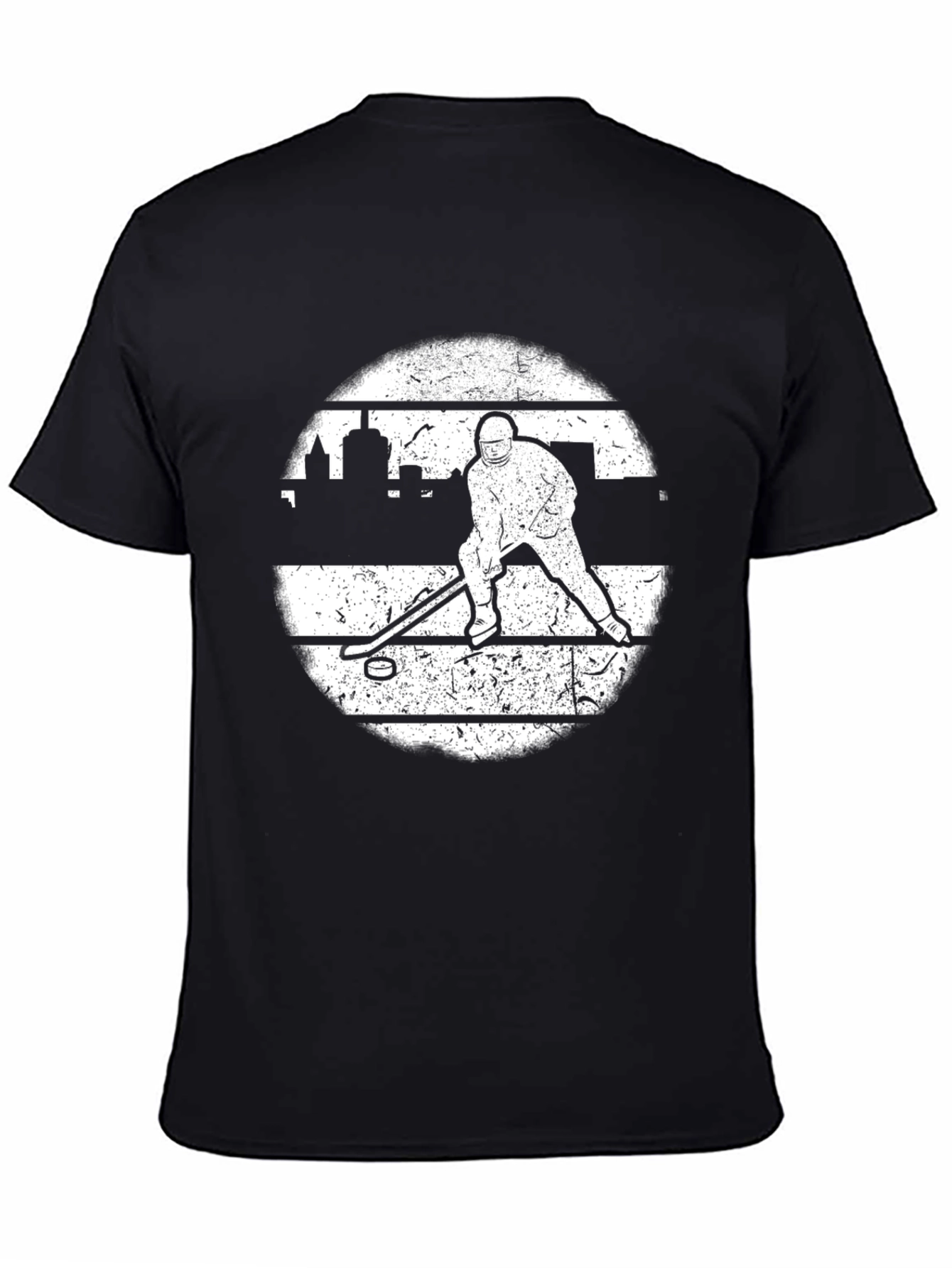 Black Hockey Player T-Shirt view 4