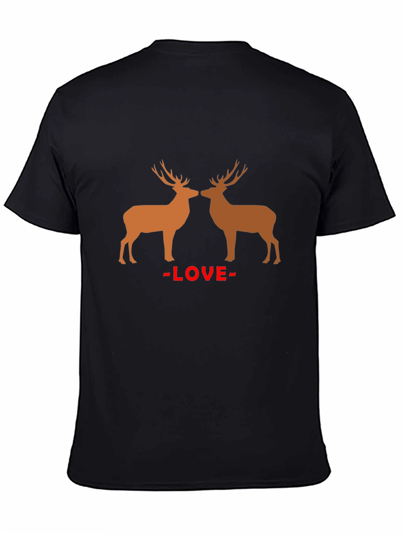 Black Deer Love Graphic Tee - Stylish Casual Wear view 4