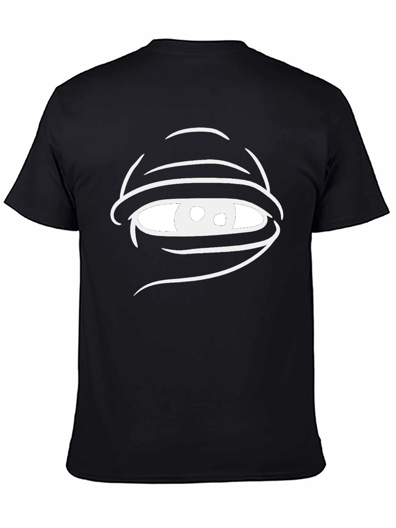Black Mysterious Eye Graphic Black T-Shirt view 4