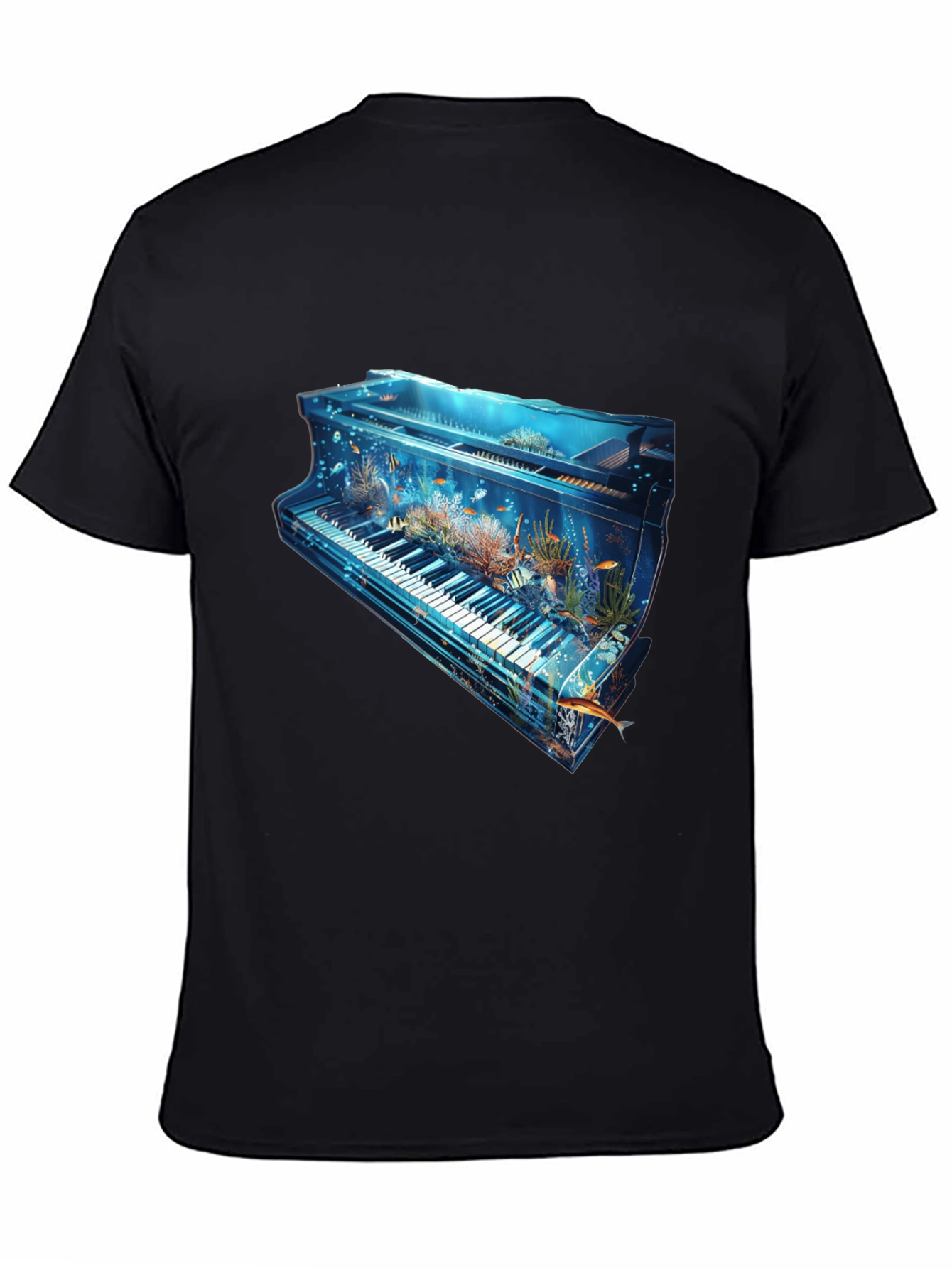 Aquatic Piano Graphic T-Shirt - 4