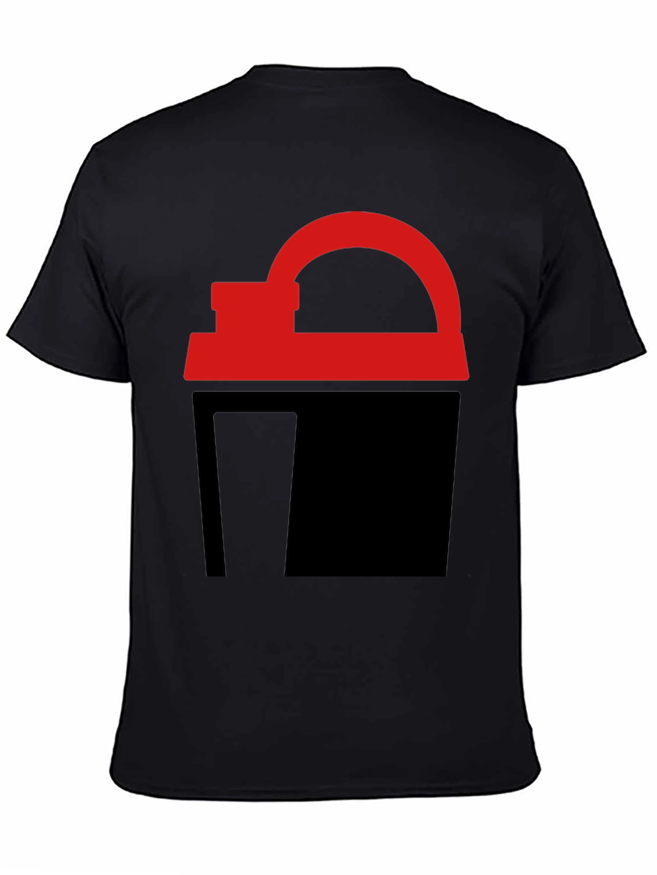 Black Abstract Red & Black Graphic Tee view 4