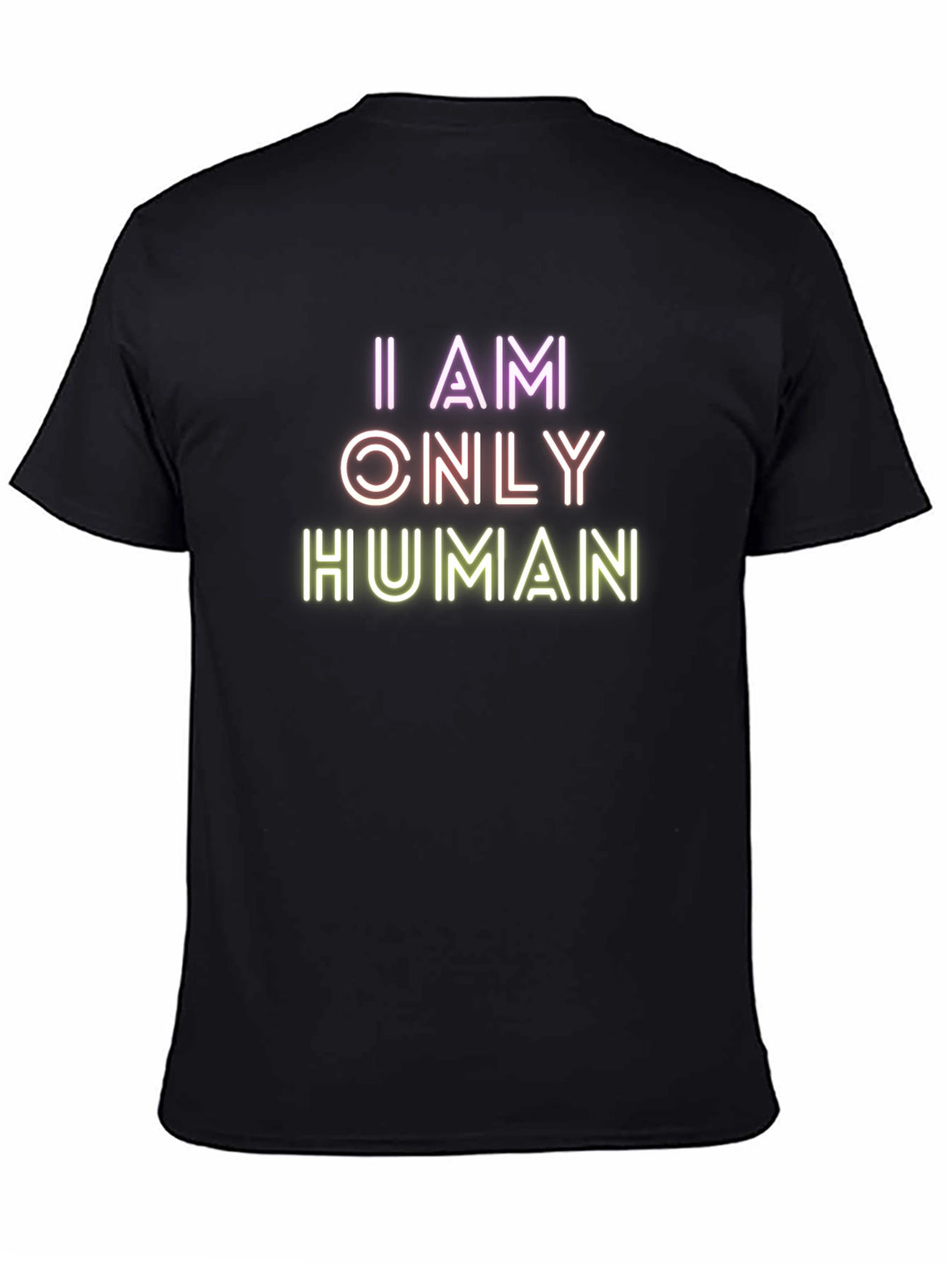 Black I Am Only Human Graphic Tee view 4