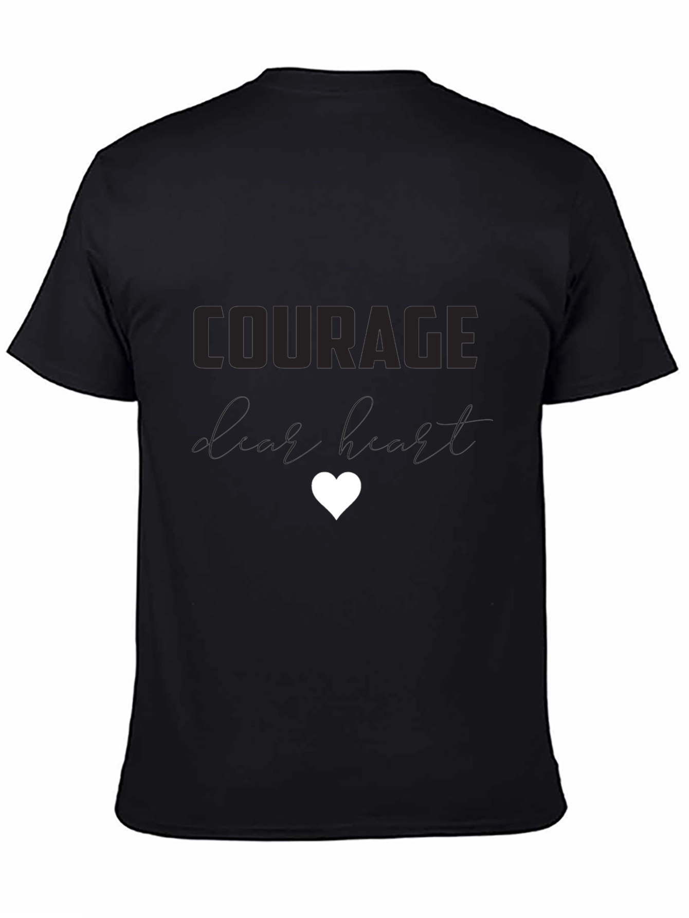 Black Courage Dear Heart T-Shirt view 4