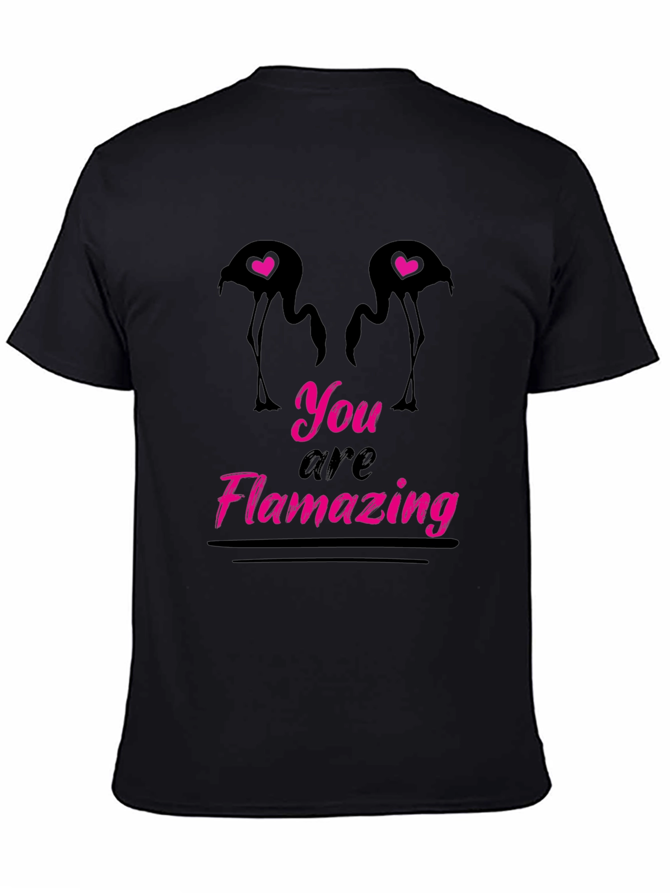 Black Flamazing Flamingo Graphic Tee - Black view 4
