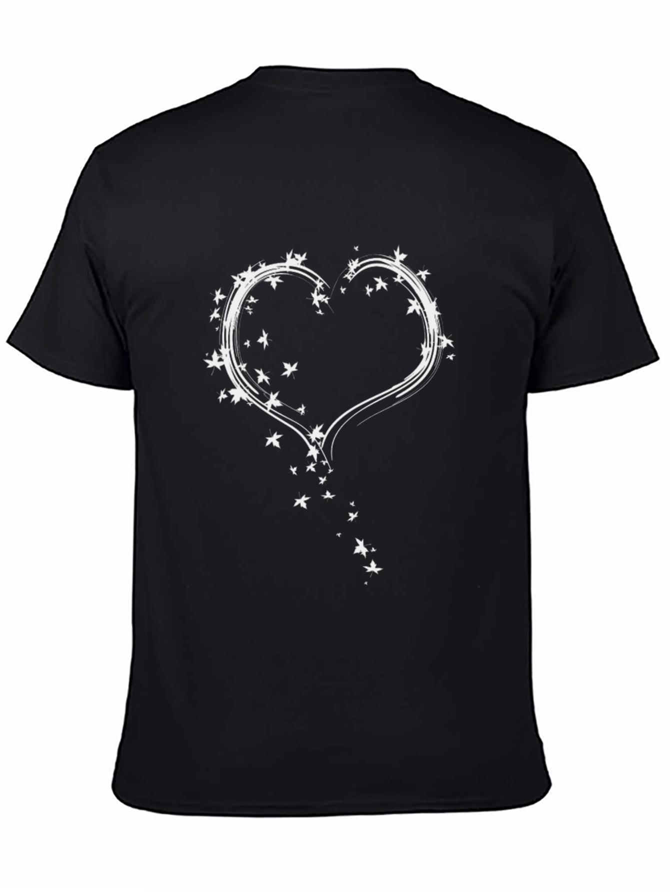 Black Heart Stars Graphic Tee - Soft Cotton Blend view 4
