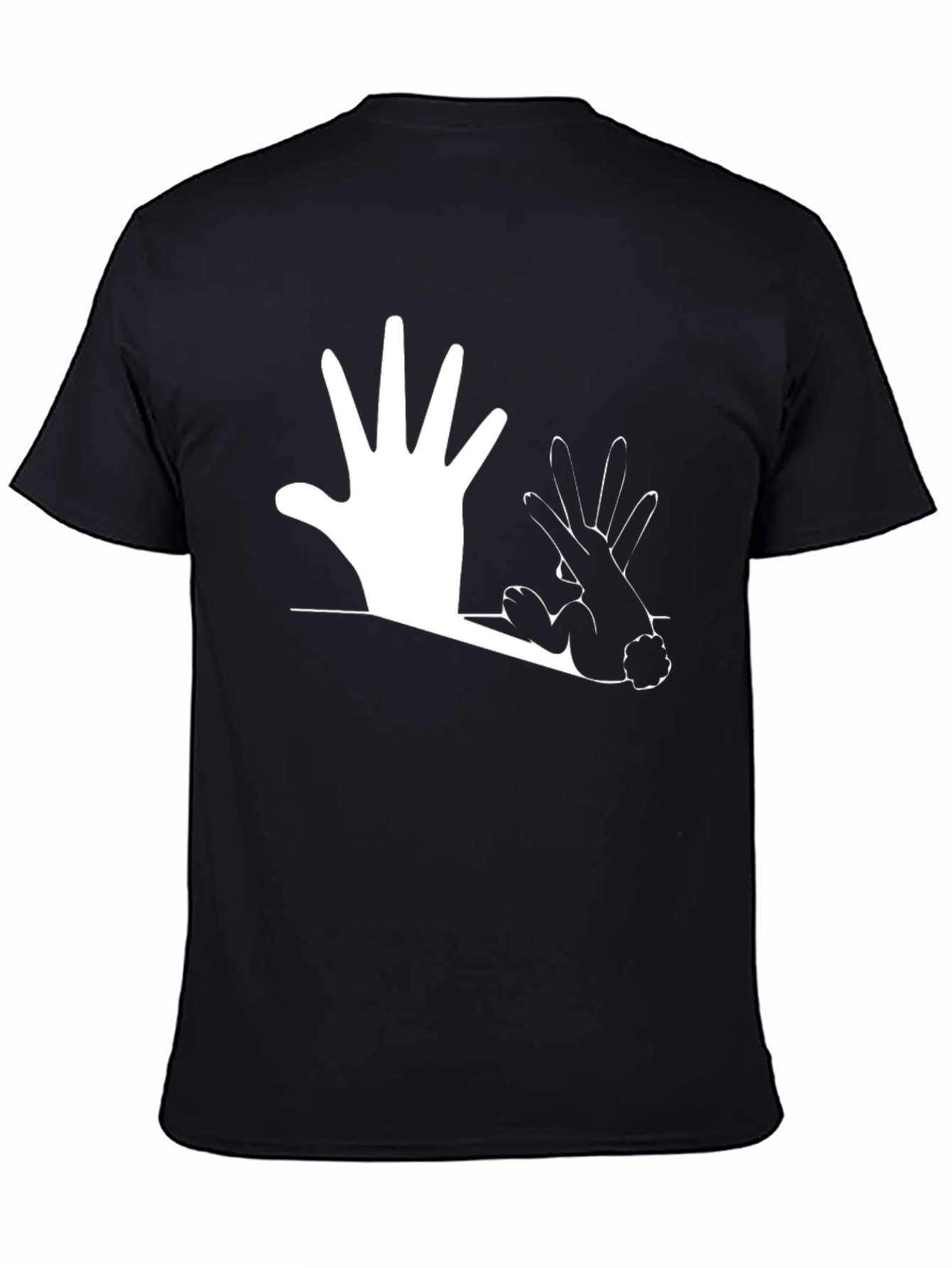Black Hand Shadow Puppet T-Shirt view 4
