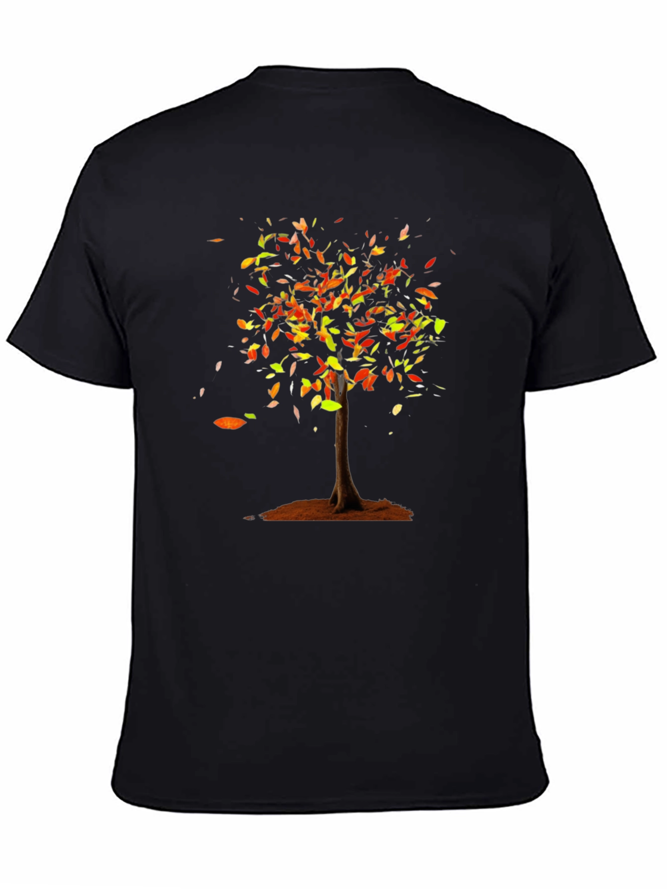 Black Autumn Tree Graphic T-Shirt view 4