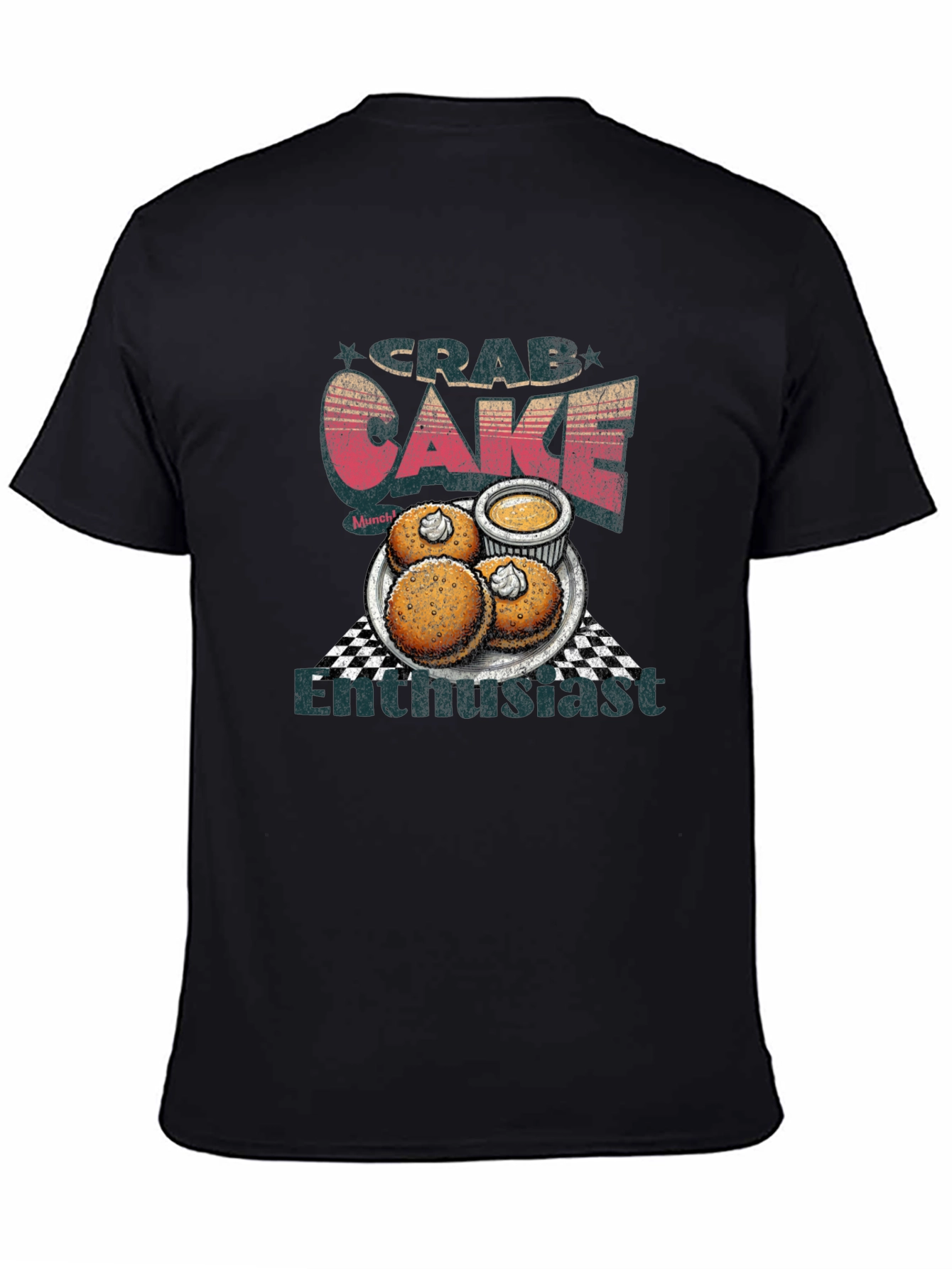 Black Crab Cake Enthusiast Graphic Tee view 4
