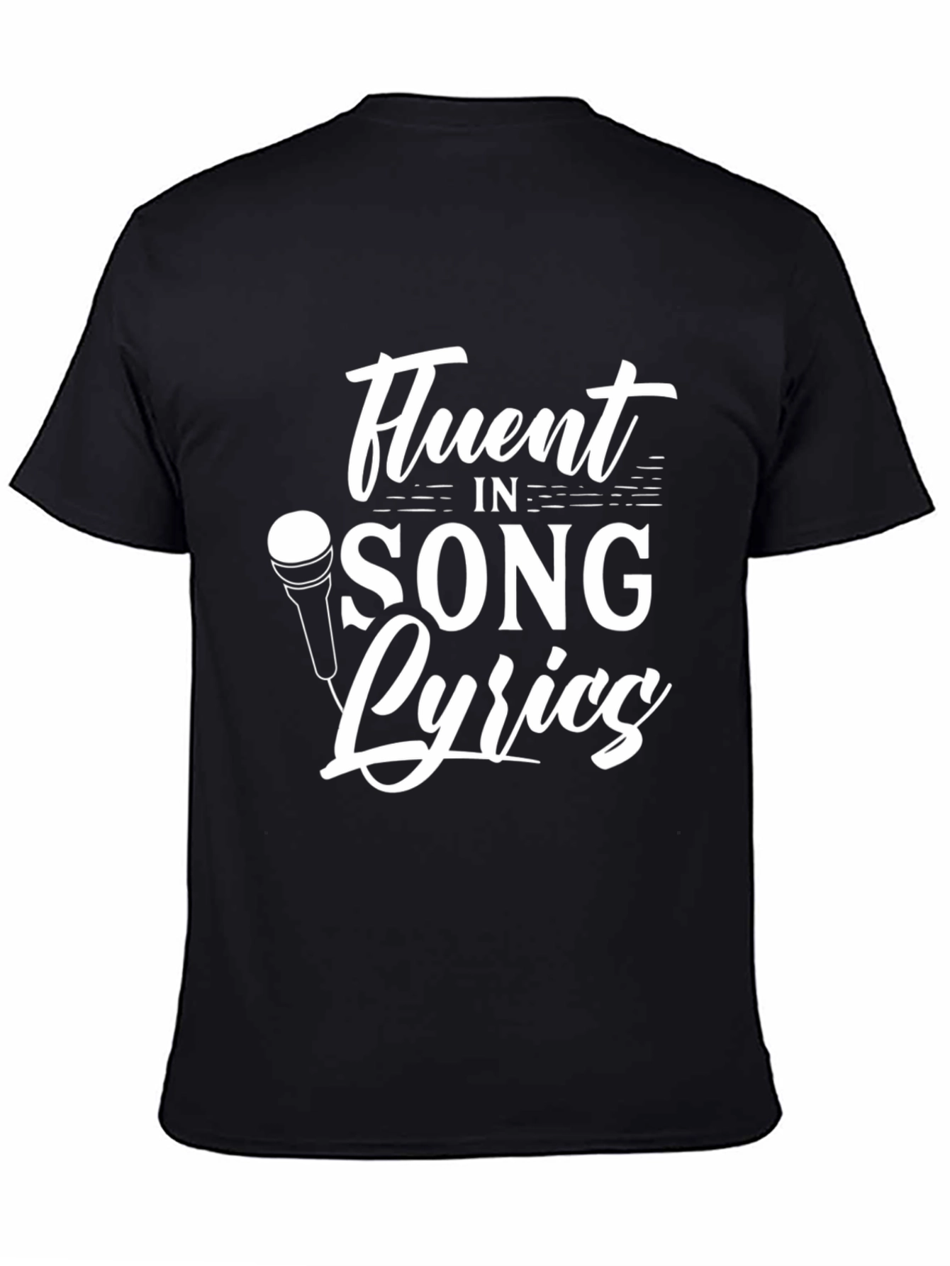 Black Fluent in Song Lyrics Graphic Tee view 4