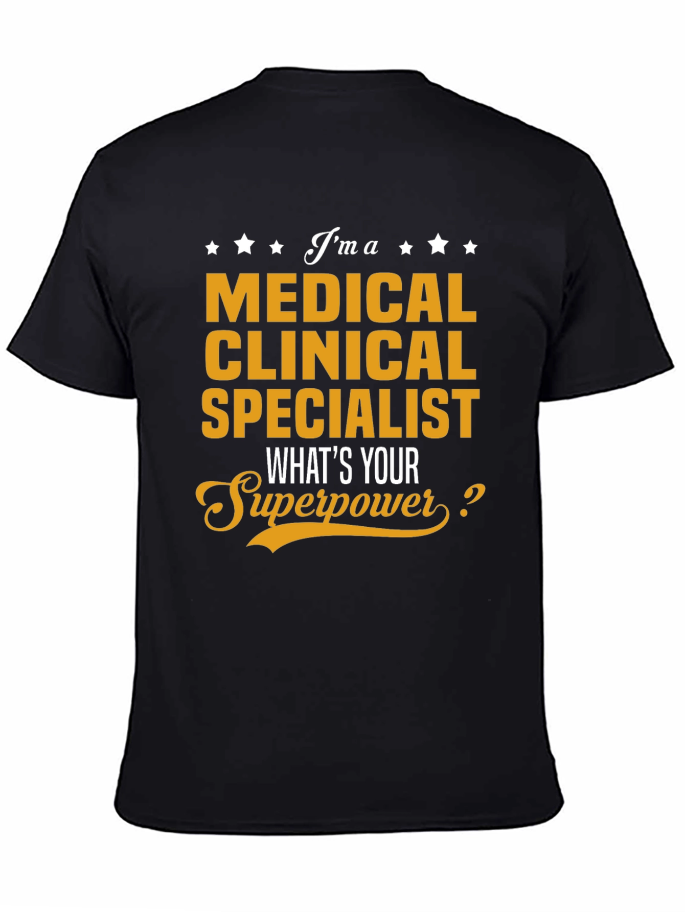Black Medical Clinical Specialist Superpower T-Shirt view 4