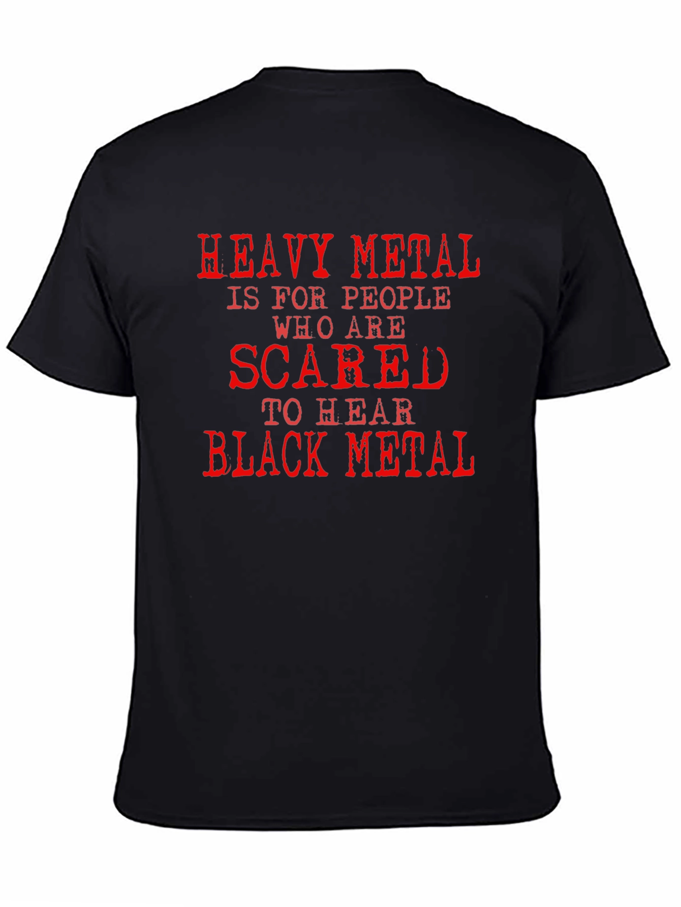 Black Heavy Metal vs Black Metal T-Shirt view 4
