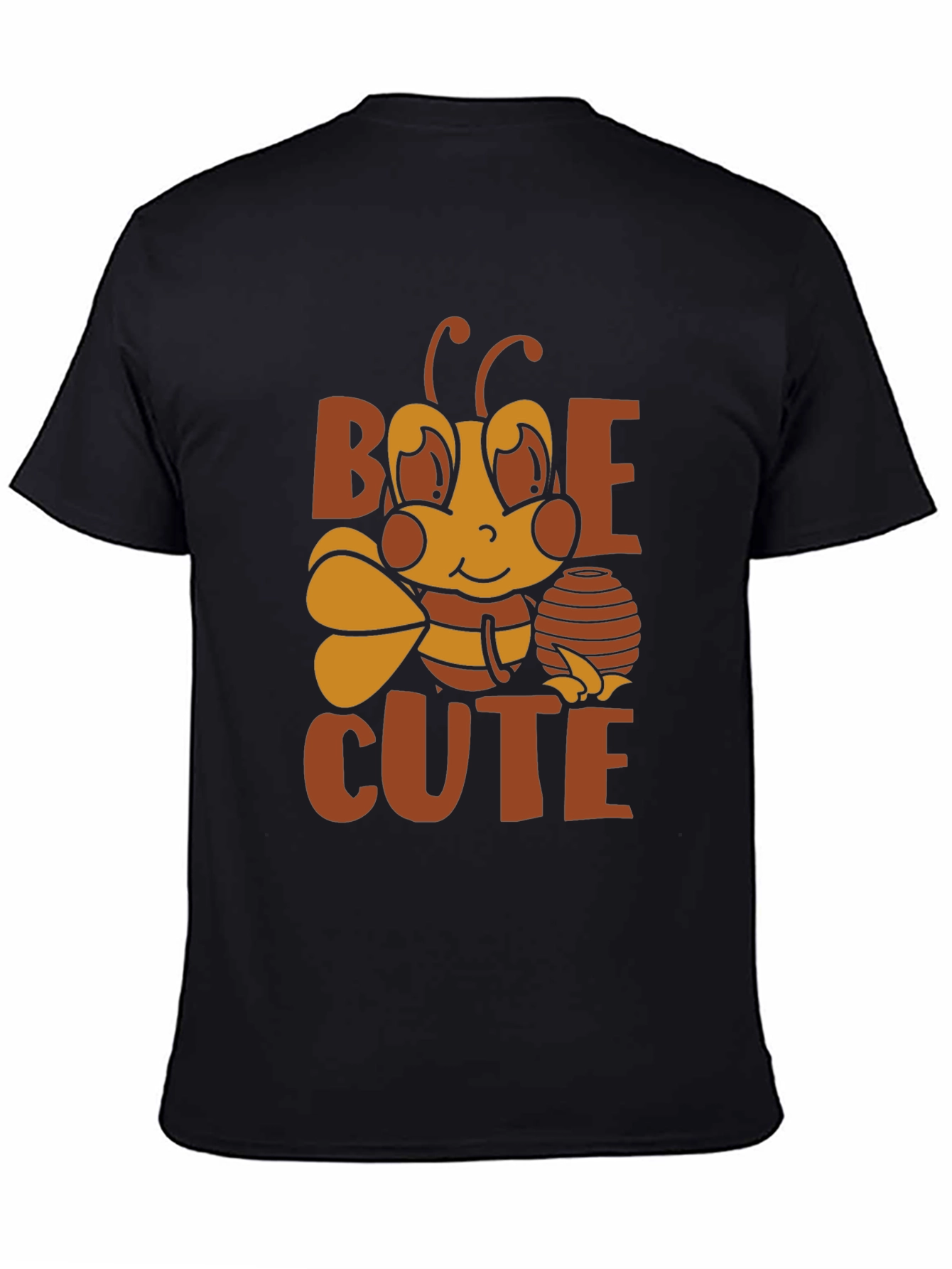 Black Bee Cute Graphic T-Shirt - Unisex Short Sleeve Tee view 4